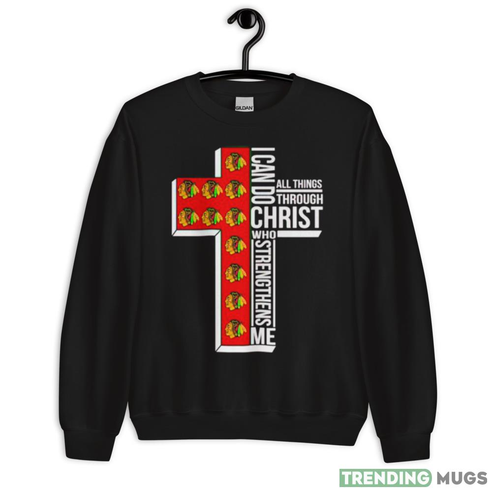 chicago Blackhawks I can do all things through Christ who strengthens me cross shirt - 18000 Unisex Heavy Blend Crewneck Sweatshirt chicago Blackhawks I can do all things through Christ who strengthens me cross shirt - 18000 Unisex Heavy Blend Crewneck Sweatshirt