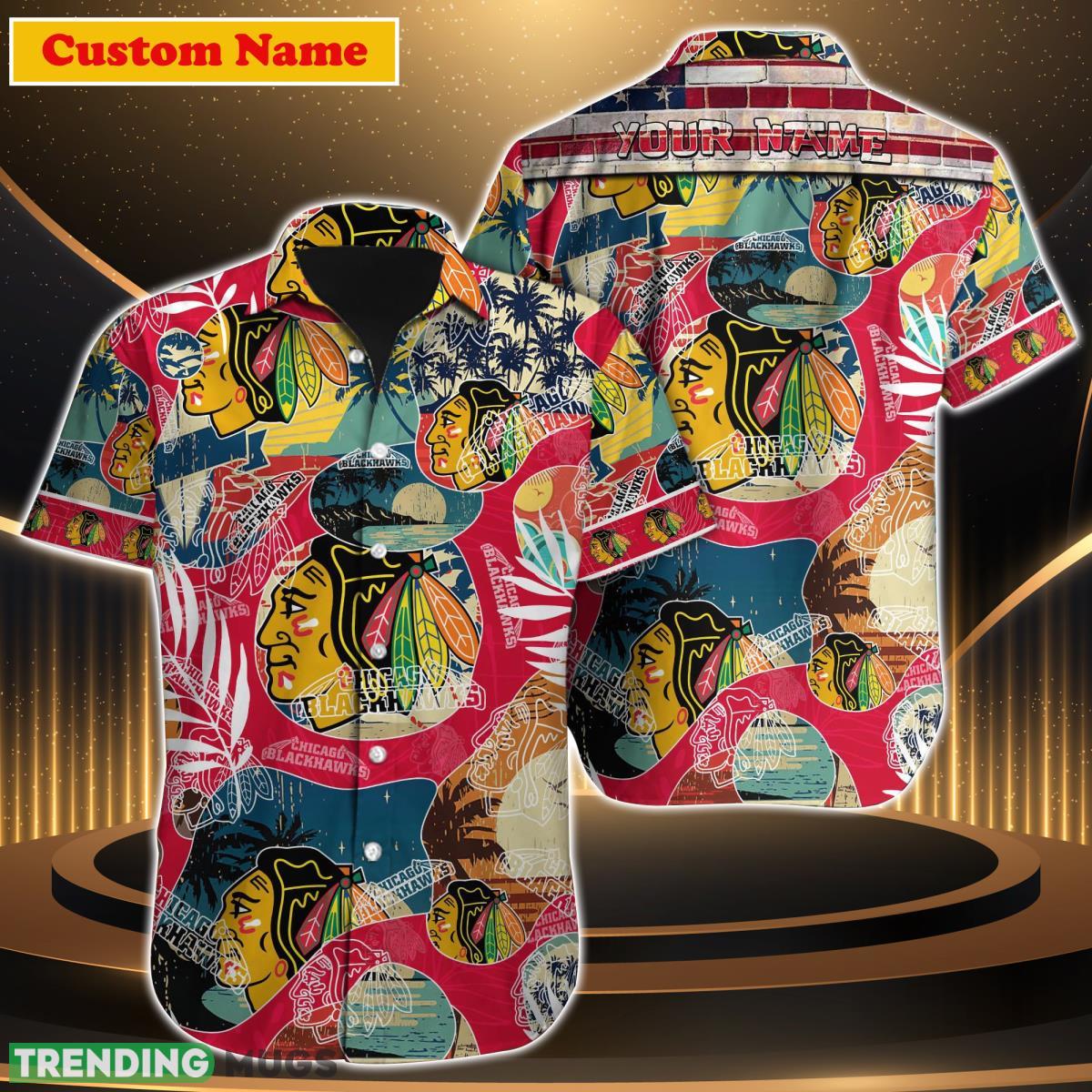 Chicago Blackhawks NHL Custom Name Hawaiian Shirt For Men Women Special Gift For Fan Product Photo 1 Chicago Blackhawks NHL Custom Name Hawaiian Shirt For Men Women Special Gift For Fan Product Photo 1