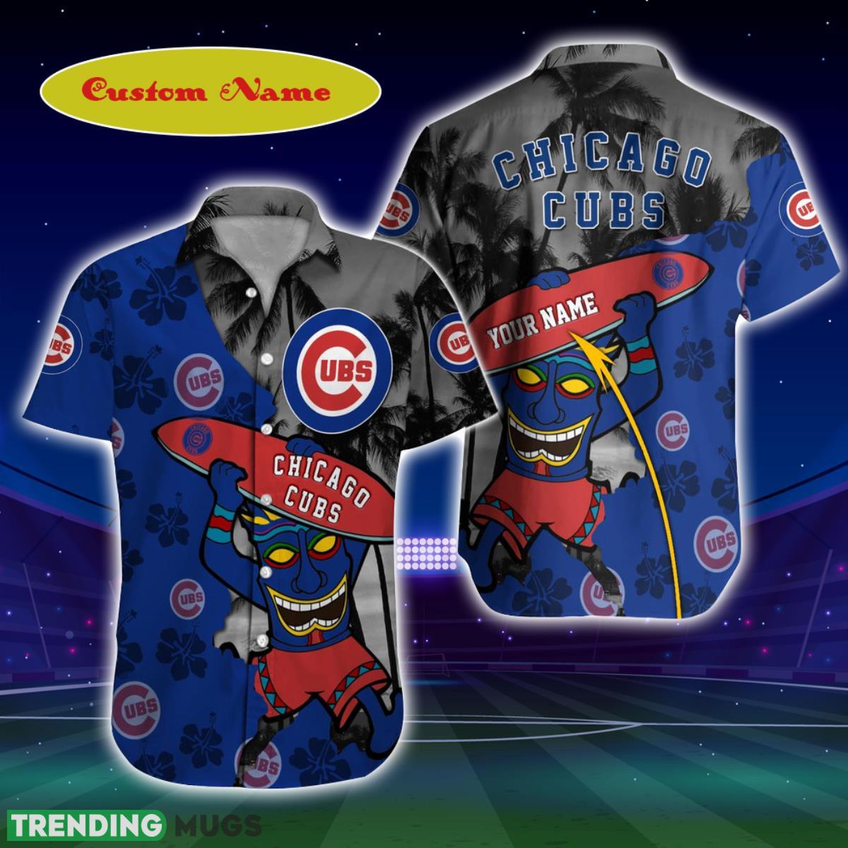Chicago Cubs MLB Custom Name Hawaiian Shirt Unique Gift For Men And Women Fans Product Photo 1 Chicago Cubs MLB Custom Name Hawaiian Shirt Unique Gift For Men And Women Fans Product Photo 1