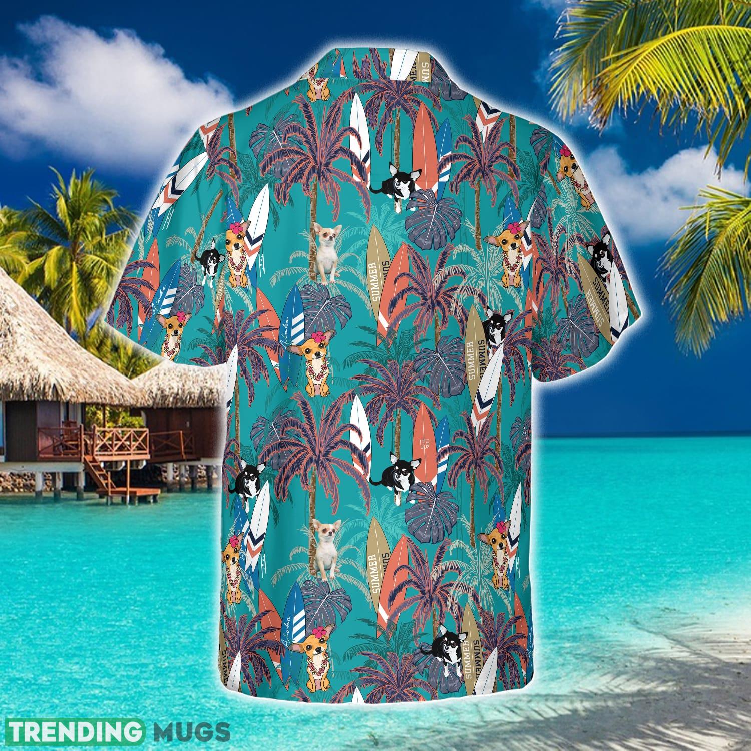 Chihuahua Surfboard And Palm Tree 3D Hawaiian Shirt Beach Summer For Men And Women Gift Hawaiian Shirt Chihuahua Surfboard And Palm Tree 3D Hawaiian Shirt Beach Summer For Men And Women Gift Hawaiian Shirt