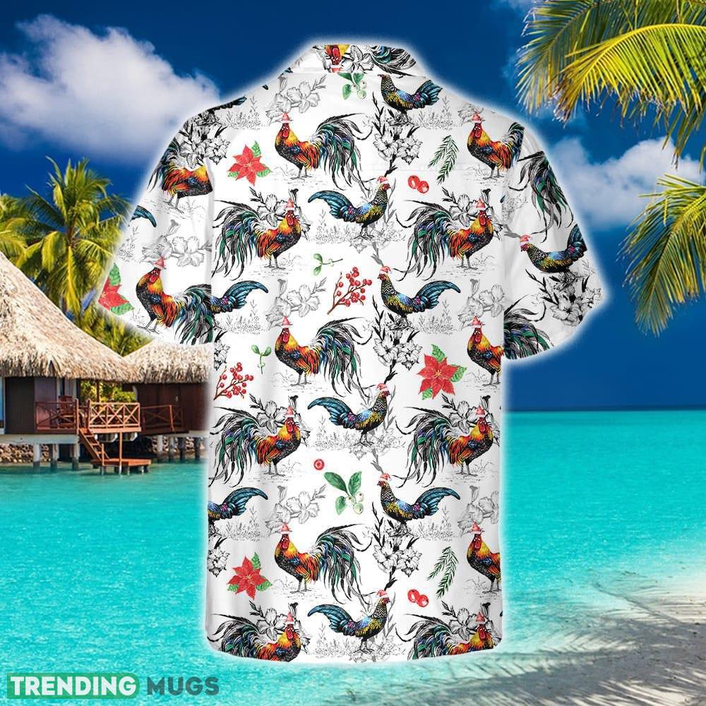 Christmas Chicken With Poinsettia Flower Hawaiian Shirt Aloha Summer For Men And Women Gift Hawaiian Shirt Christmas Chicken With Poinsettia Flower Hawaiian Shirt Aloha Summer For Men And Women Gift Hawaiian Shirt