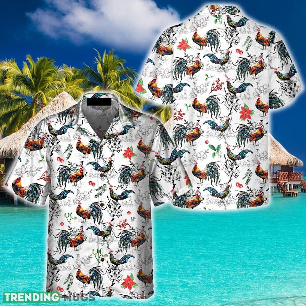 Christmas Chicken With Poinsettia Flower Hawaiian Shirt Aloha Summer For Men And Women Gift - Christmas Chicken With Poinsettia Flower Hawaiian Shirt, Tropical Christmas Shirt For Men_1 Christmas Chicken With Poinsettia Flower Hawaiian Shirt Aloha Summer For Men And Women Gift - Christmas Chicken With Poinsettia Flower Hawaiian Shirt, Tropical Christmas Shirt For Men_1