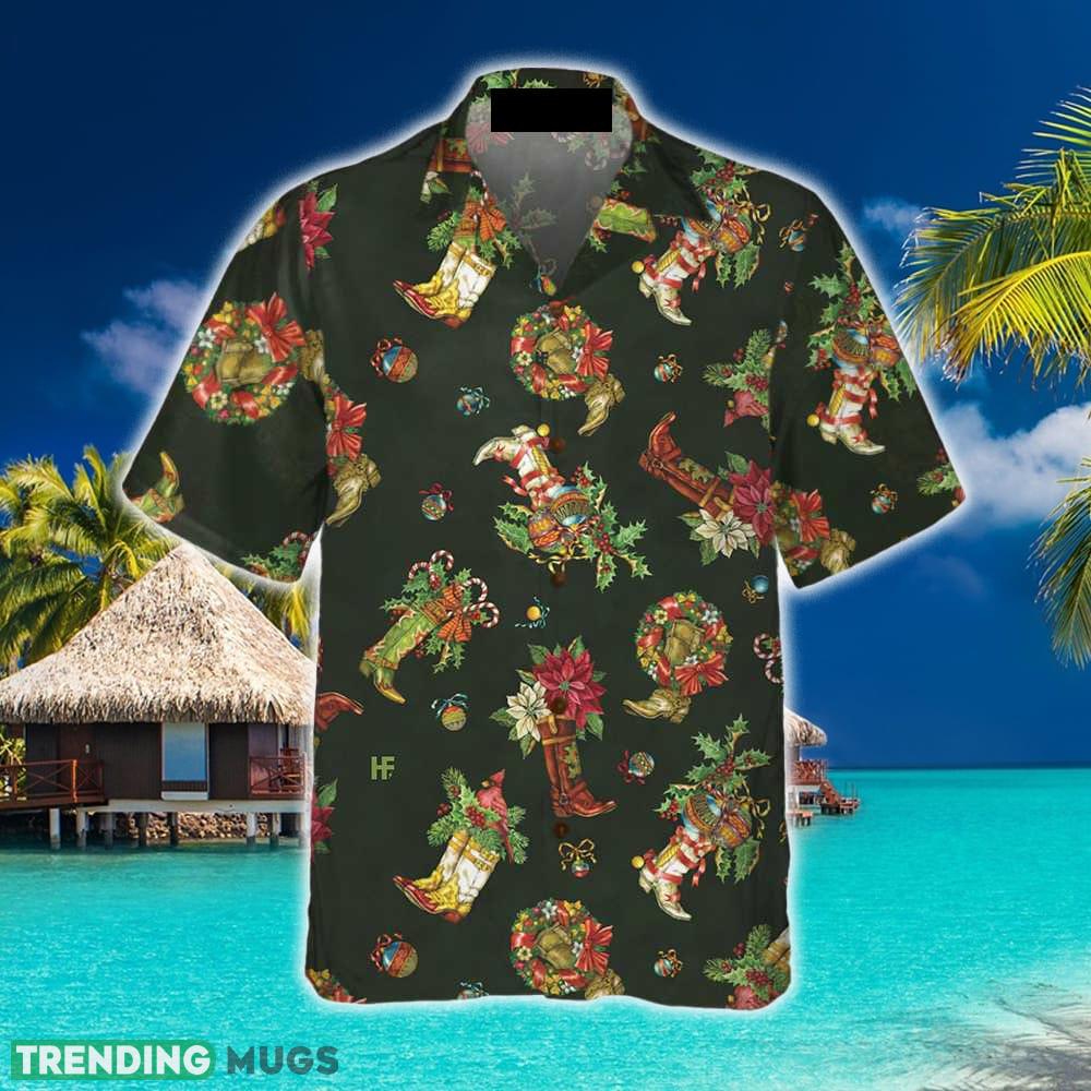 Christmas Cowboy Boots Christmas 3D Hawaiian Shirt Beach Summer For Men And Women Gift Hawaiian Shirt Christmas Cowboy Boots Christmas 3D Hawaiian Shirt Beach Summer For Men And Women Gift Hawaiian Shirt
