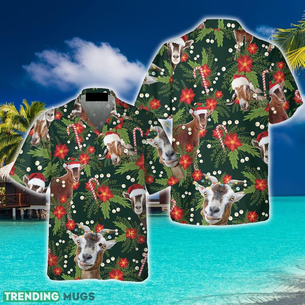 Christmas Goat With Poinsettia Flower Hawaiian Shirt Aloha Summer For Men And Women Gift - Christmas Goat With Poinsettia Flower Hawaiian Shirt, Funny Christmas Goat Shirt_1 Christmas Goat With Poinsettia Flower Hawaiian Shirt Aloha Summer For Men And Women Gift - Christmas Goat With Poinsettia Flower Hawaiian Shirt, Funny Christmas Goat Shirt_1