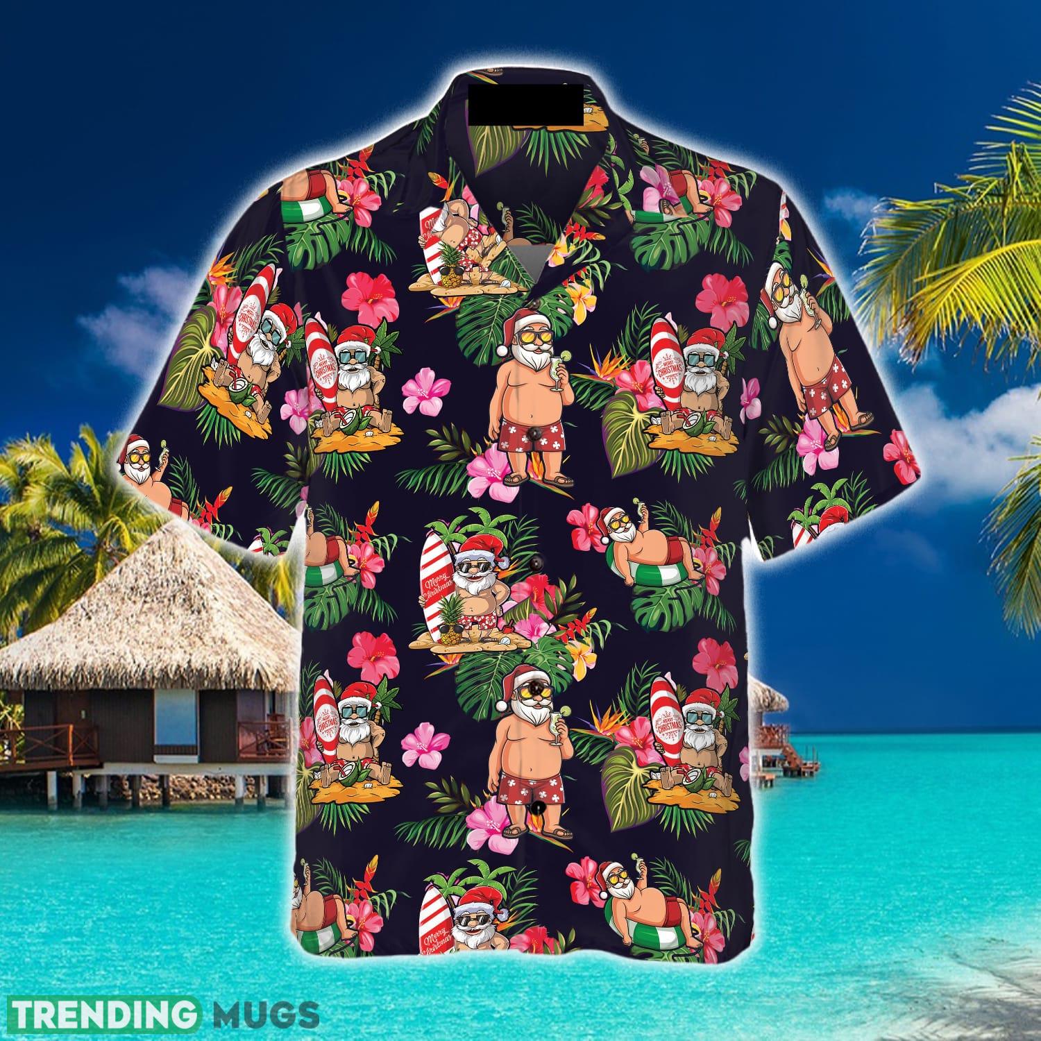 Christmas Hawaiian Shirt Santa With Tropical Flower Christmas Shirt Gift For Men And Women Hawaiian Shirt Christmas Hawaiian Shirt Santa With Tropical Flower Christmas Shirt Gift For Men And Women Hawaiian Shirt