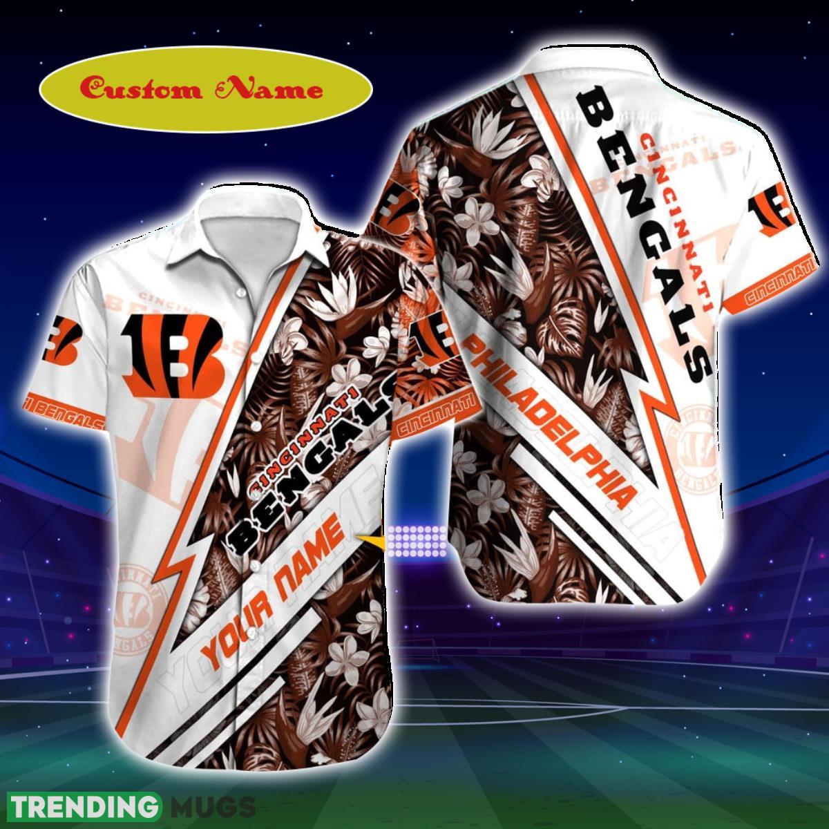 Cincinnati Bengals NFL Football Custom Name Hawaiian Shirt For Men And Women Best Gift For Real Fans Product Photo 1 Cincinnati Bengals NFL Football Custom Name Hawaiian Shirt For Men And Women Best Gift For Real Fans Product Photo 1