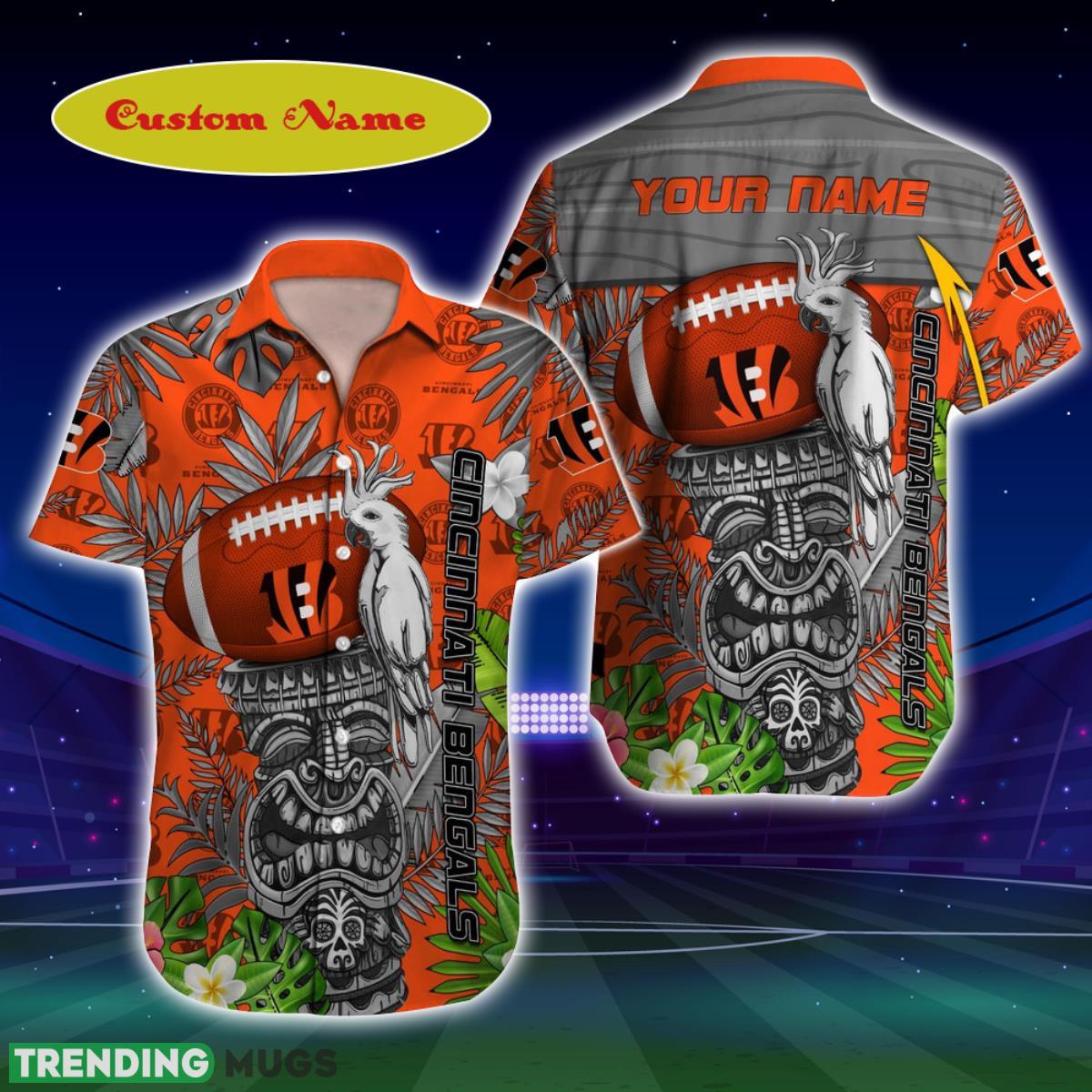 Cincinnati Bengals NFL Football Custom Name Hawaiian Shirt For Men And Women Best Gift With Love For Fans Product Photo 1 Cincinnati Bengals NFL Football Custom Name Hawaiian Shirt For Men And Women Best Gift With Love For Fans Product Photo 1