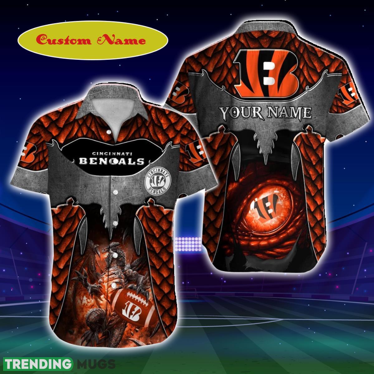 Cincinnati Bengals NFL Football Custom Name Hawaiian Shirt For Men And Women Big Gift For Fans Product Photo 1 Cincinnati Bengals NFL Football Custom Name Hawaiian Shirt For Men And Women Big Gift For Fans Product Photo 1