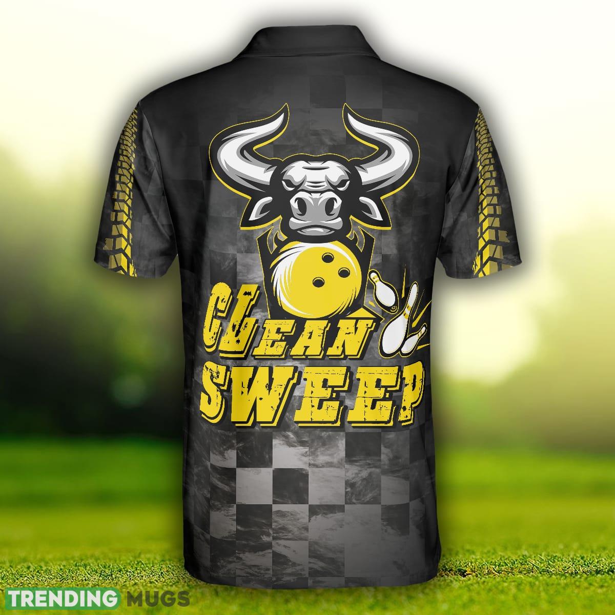 Clean Sweep Bowling Bull Short Sleeve, Checker Pattern, Best Bowling Shirt Polo Shirt Polo Shirt Clean Sweep Bowling Bull Short Sleeve, Checker Pattern, Best Bowling Shirt Polo Shirt Polo Shirt