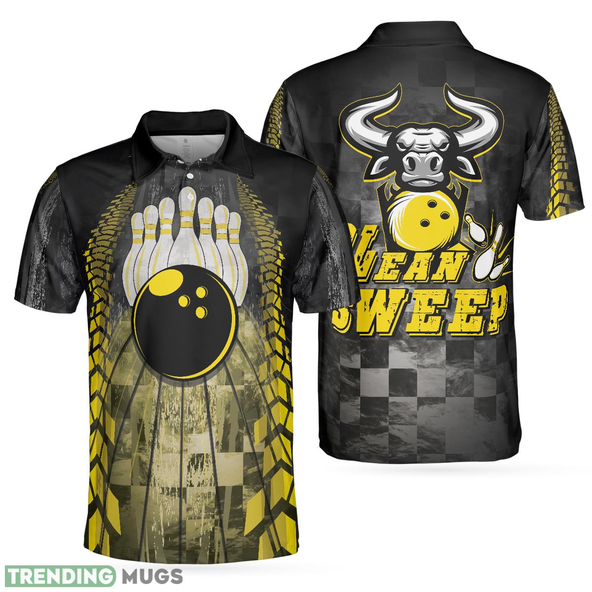 Clean Sweep Bowling Bull Short Sleeve, Checker Pattern, Best Bowling Shirt Polo Shirt - Clean Sweep Bowling Bull Short Sleeve Polo Shirt, Checker Pattern Polo Shirt, Best Bowling Shirt For Men_1 Clean Sweep Bowling Bull Short Sleeve, Checker Pattern, Best Bowling Shirt Polo Shirt - Clean Sweep Bowling Bull Short Sleeve Polo Shirt, Checker Pattern Polo Shirt, Best Bowling Shirt For Men_1