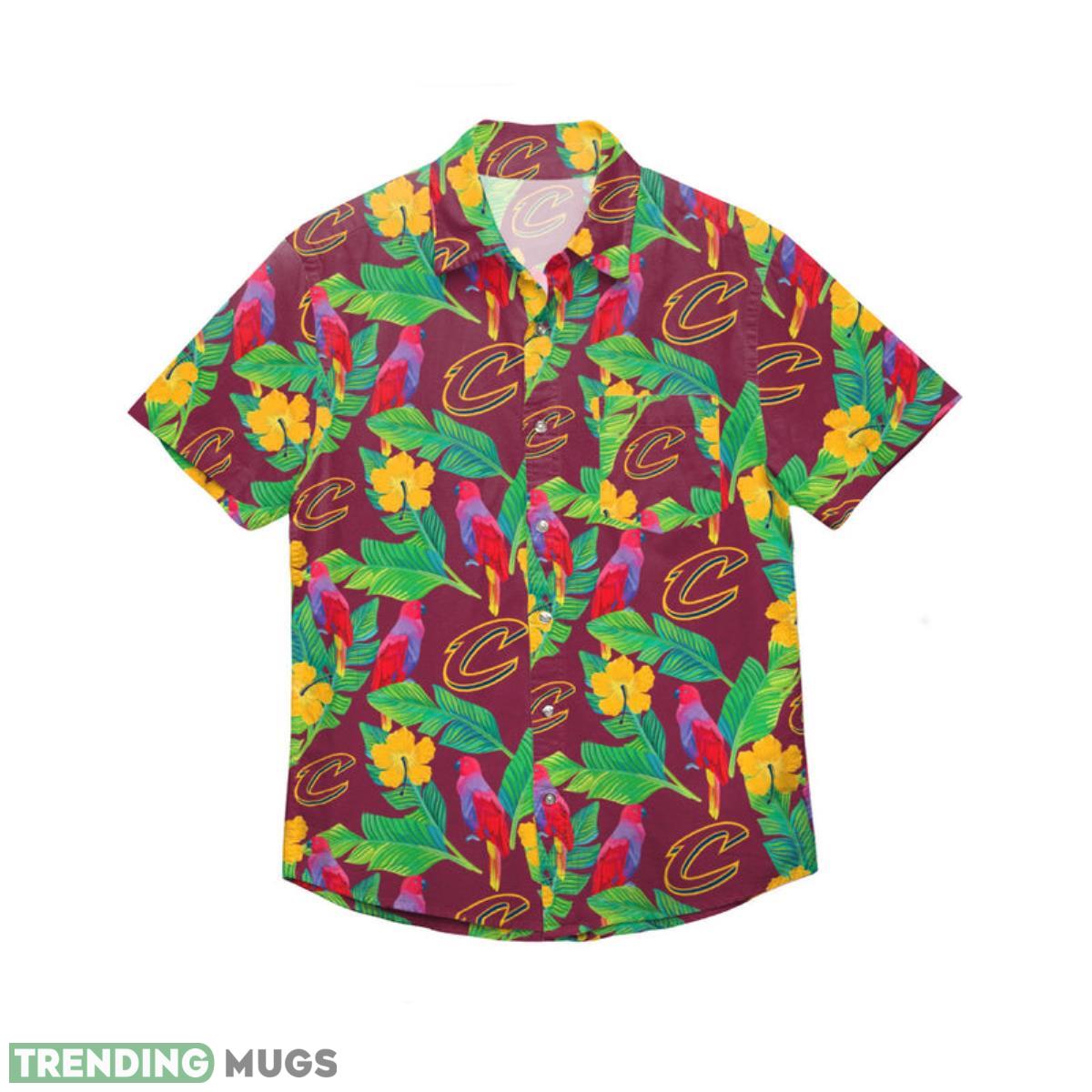 Cleveland Cavaliers NBA Floral Button Up Shirt Product Photo 1
