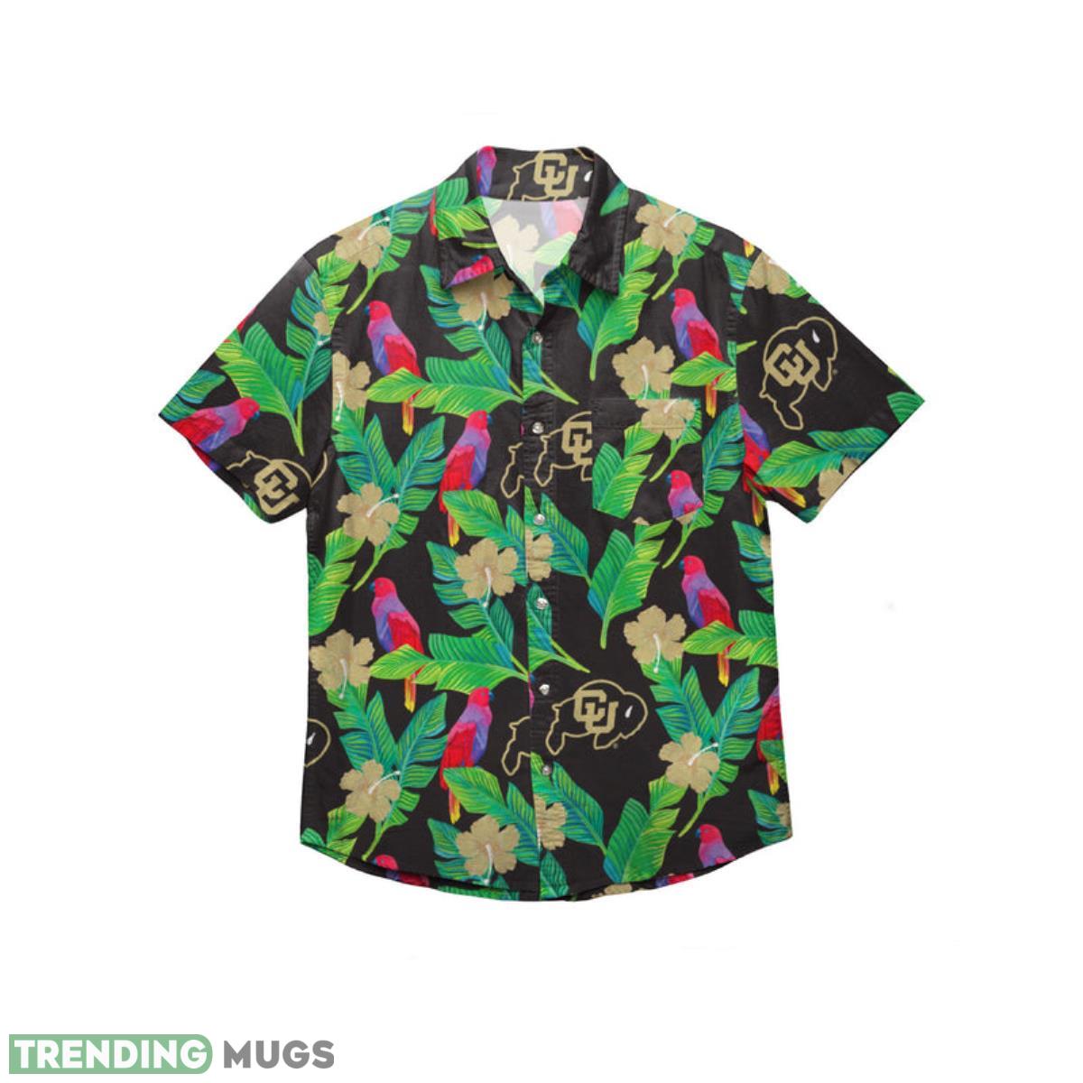 Colorado Buffaloes NCAA Floral Button Up Shirt Product Photo 1 Colorado Buffaloes NCAA Floral Button Up Shirt Product Photo 1