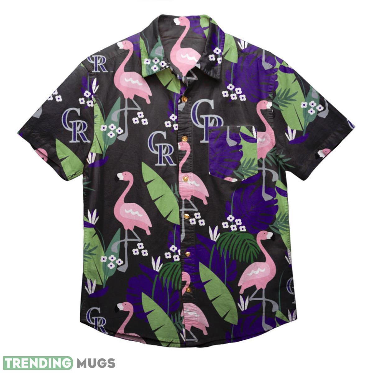 Colorado Rockies MLB Floral Button Up Shirt Product Photo 1 Colorado Rockies MLB Floral Button Up Shirt Product Photo 1