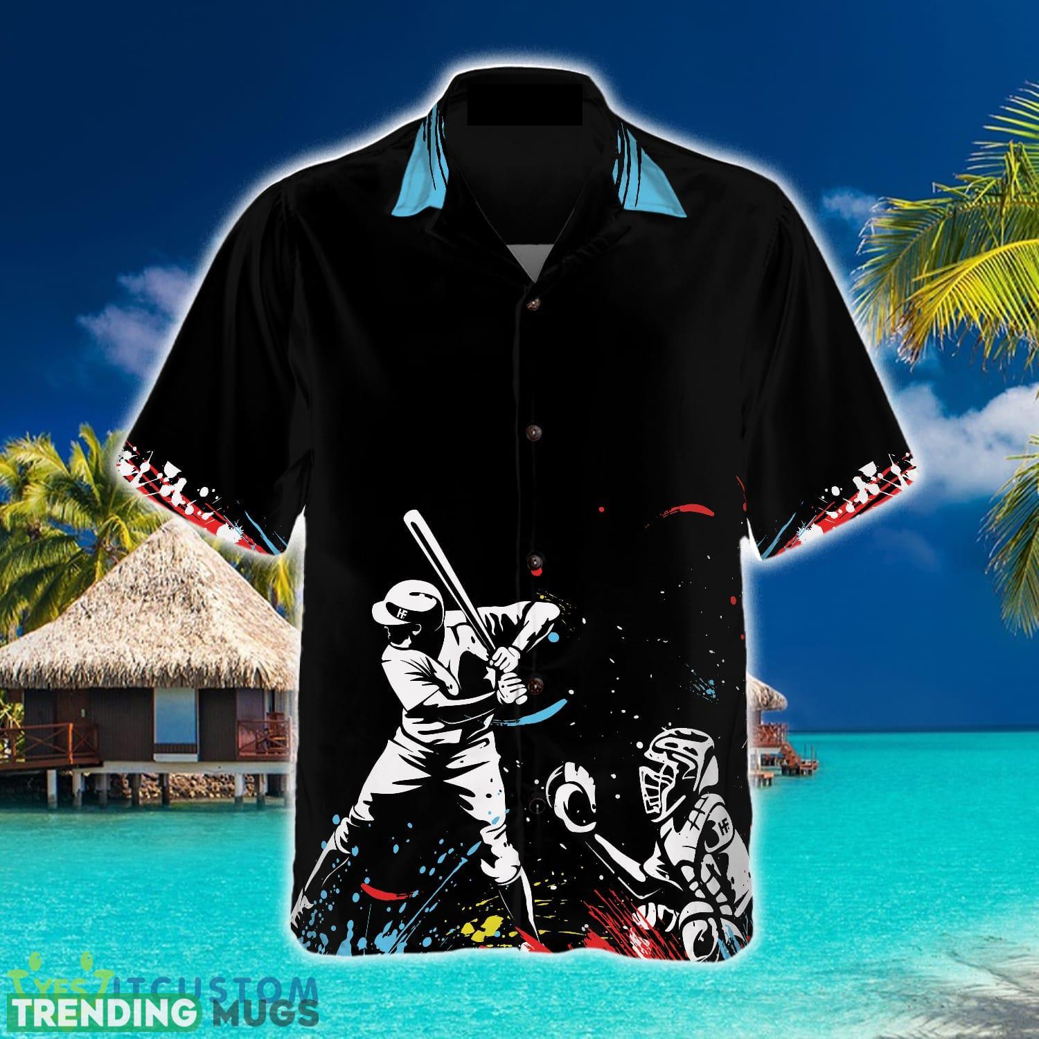 Colorful Baseball Dark Background Hawaiian Shirt Aloha Summer For Men And Women Gift Hawaiian Shirt Colorful Baseball Dark Background Hawaiian Shirt Aloha Summer For Men And Women Gift Hawaiian Shirt