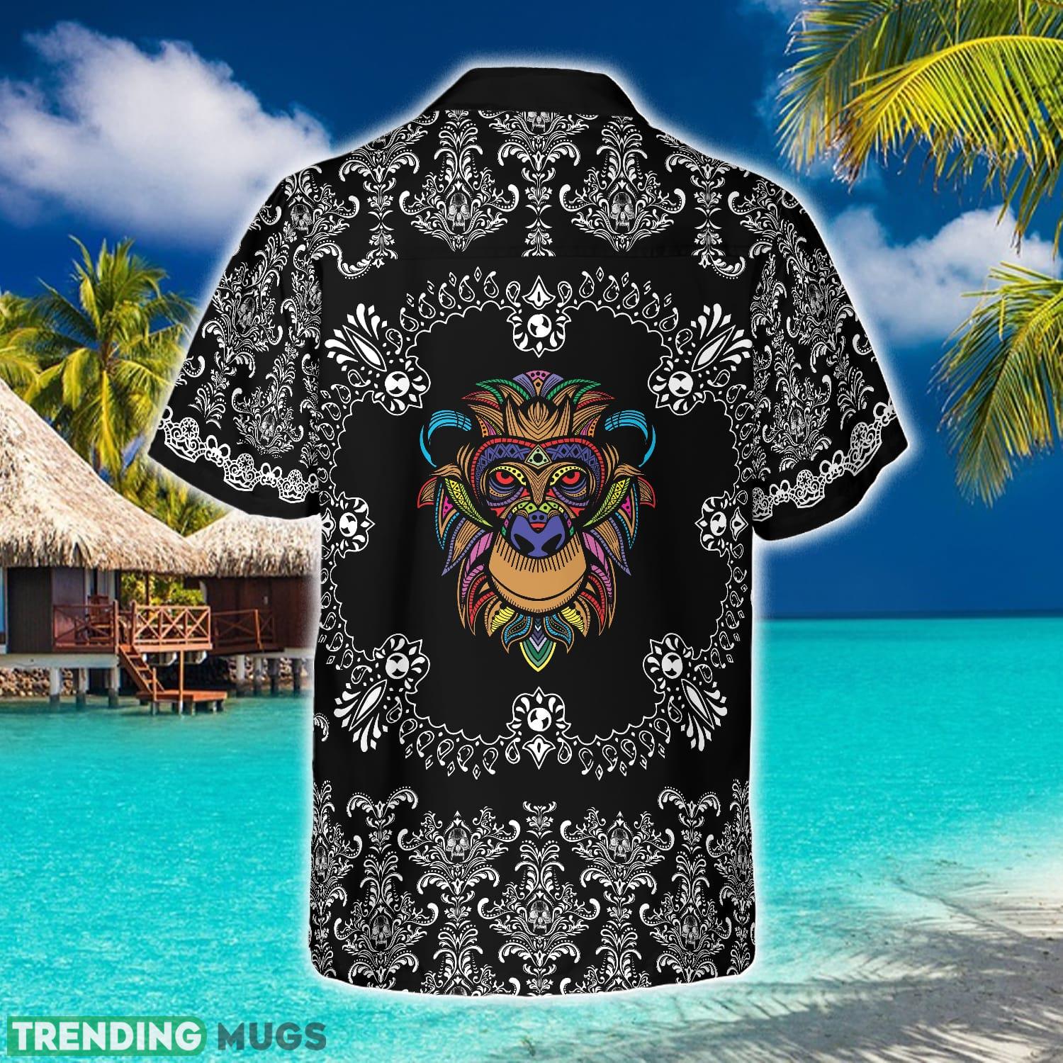 Colorful Monkey With Gothic Pattern Shirt Aloha Summer For Men And Women Gift Hawaiian Shirt Colorful Monkey With Gothic Pattern Shirt Aloha Summer For Men And Women Gift Hawaiian Shirt