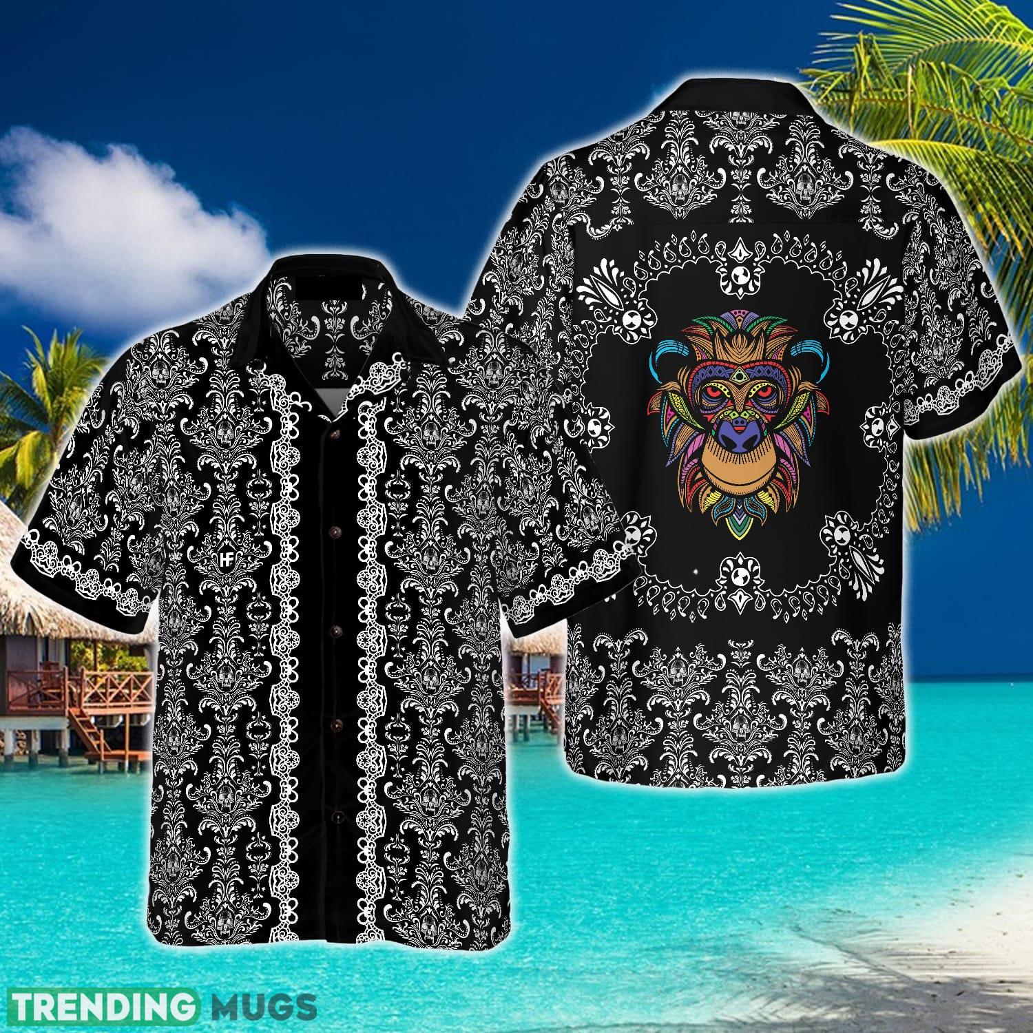 Colorful Monkey With Gothic Pattern Shirt Aloha Summer For Men And Women Gift - Colorful Monkey With Gothic Pattern Shirt For Men Hawaiian Shirt_1 Colorful Monkey With Gothic Pattern Shirt Aloha Summer For Men And Women Gift - Colorful Monkey With Gothic Pattern Shirt For Men Hawaiian Shirt_1