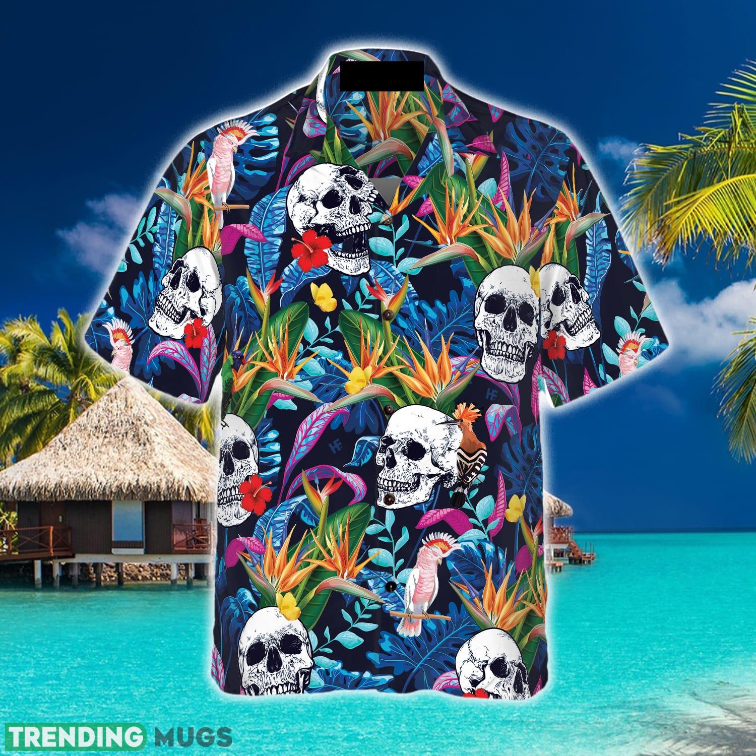 Colorful Tropical Forest And Skull 3D Hawaiian Shirt Beach Summer For Men And Women Gift Hawaiian Shirt Colorful Tropical Forest And Skull 3D Hawaiian Shirt Beach Summer For Men And Women Gift Hawaiian Shirt