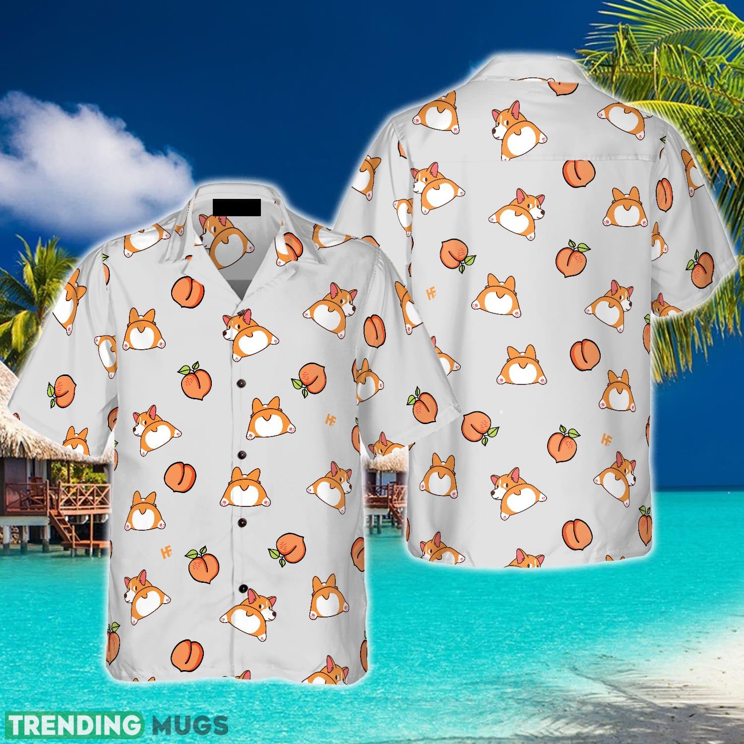 Corgi Butt And Peaches Seamless Hawaiian Shirt Aloha Summer For Men And Women Gift - Corgi Butt And Peaches Seamless Hawaiian Shirt_1 Corgi Butt And Peaches Seamless Hawaiian Shirt Aloha Summer For Men And Women Gift - Corgi Butt And Peaches Seamless Hawaiian Shirt_1