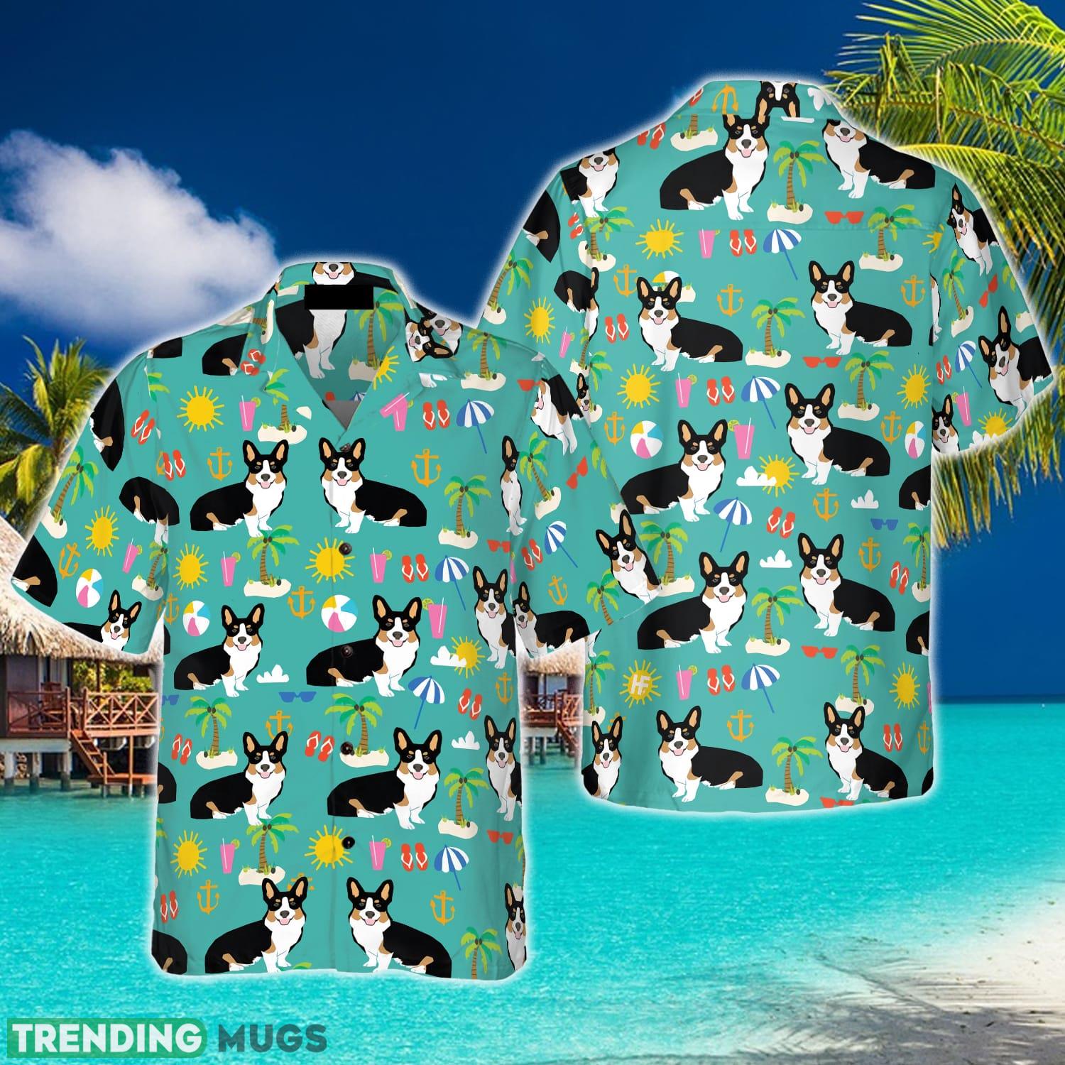 Corgi On The Beach Hawaiian Shirt Summer Beach Gift For Men And Women - Corgi On The Beach Hawaiian Shirt_1
