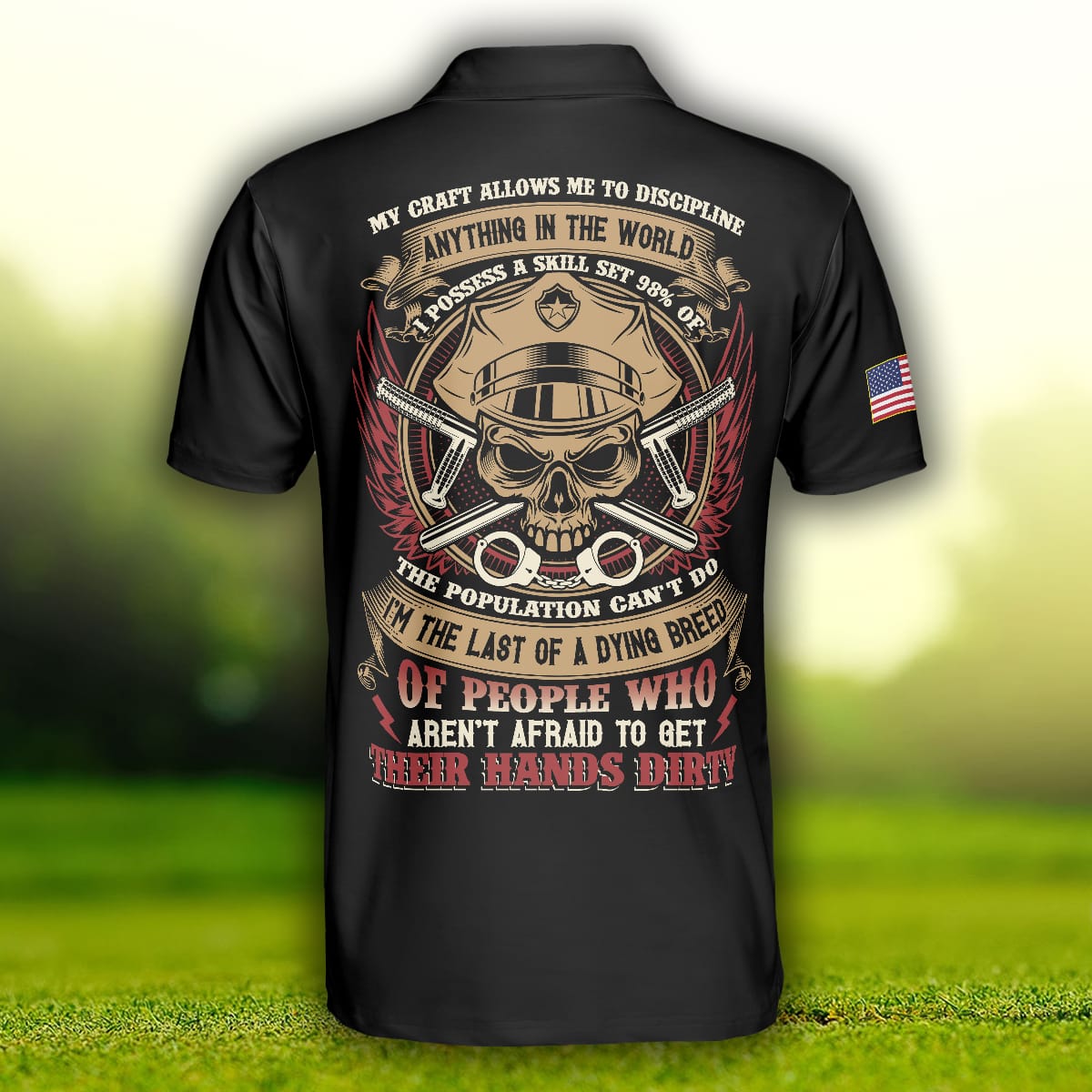 Correctional Officer My Craft Allows Me To Discipline Anything Skull, Ripped American Flag, Officer Shirt Polo Shirt Polo Shirt Correctional Officer My Craft Allows Me To Discipline Anything Skull, Ripped American Flag, Officer Shirt Polo Shirt Polo Shirt