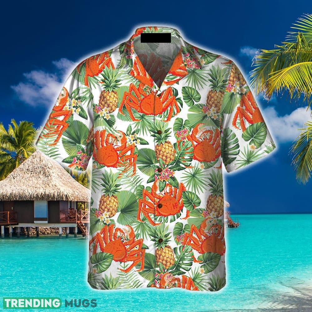 Crab And Tropical Pineapple Pattern 3D Hawaiian Shirt Beach Summer For Men And Women Gift Hawaiian Shirt Crab And Tropical Pineapple Pattern 3D Hawaiian Shirt Beach Summer For Men And Women Gift Hawaiian Shirt