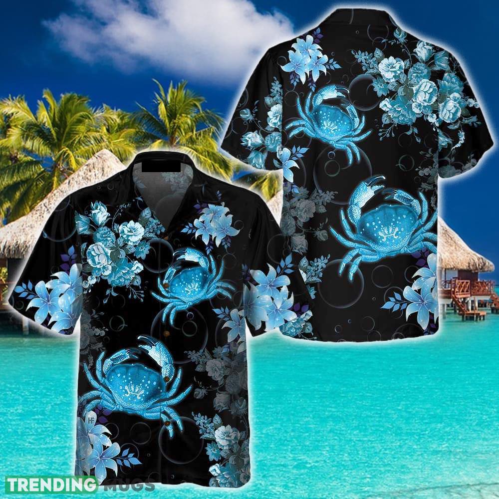 Crab In Blue 3D Hawaiian Shirt Beach Summer For Men And Women Gift - Crab In Blue Hawaiian Shirt, Floral Crab Hawaiian Shirt, Cool Crab Shirt For Men And Women_1 Crab In Blue 3D Hawaiian Shirt Beach Summer For Men And Women Gift - Crab In Blue Hawaiian Shirt, Floral Crab Hawaiian Shirt, Cool Crab Shirt For Men And Women_1