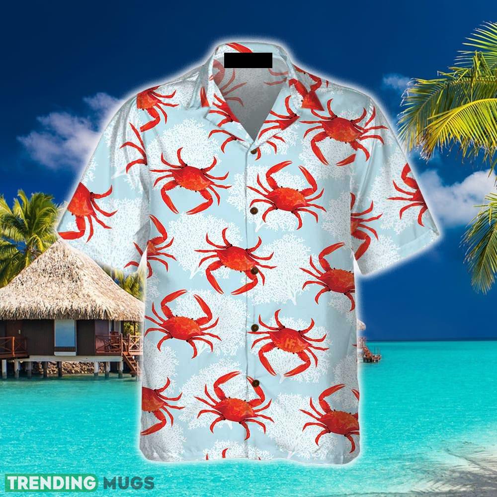 Crab On Light Blue 3D Hawaiian Shirt Beach Summer For Men And Women Gift Hawaiian Shirt Crab On Light Blue 3D Hawaiian Shirt Beach Summer For Men And Women Gift Hawaiian Shirt