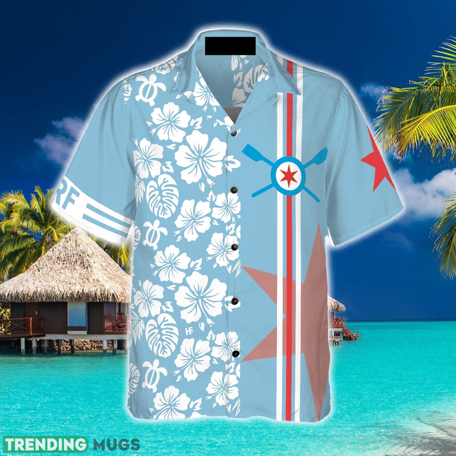 CRF Chicago Flag Tropical Flowers Pattern Hawaiian Shirt Summer Beach Gift For Men And Women Hawaiian Shirt CRF Chicago Flag Tropical Flowers Pattern Hawaiian Shirt Summer Beach Gift For Men And Women Hawaiian Shirt