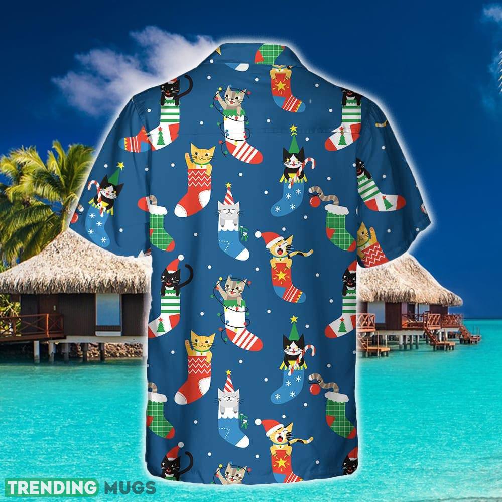 Cute Cats In Christmas Socks Hawaiian Shirt Summer Beach Gift For Men And Women Hawaiian Shirt Cute Cats In Christmas Socks Hawaiian Shirt Summer Beach Gift For Men And Women Hawaiian Shirt
