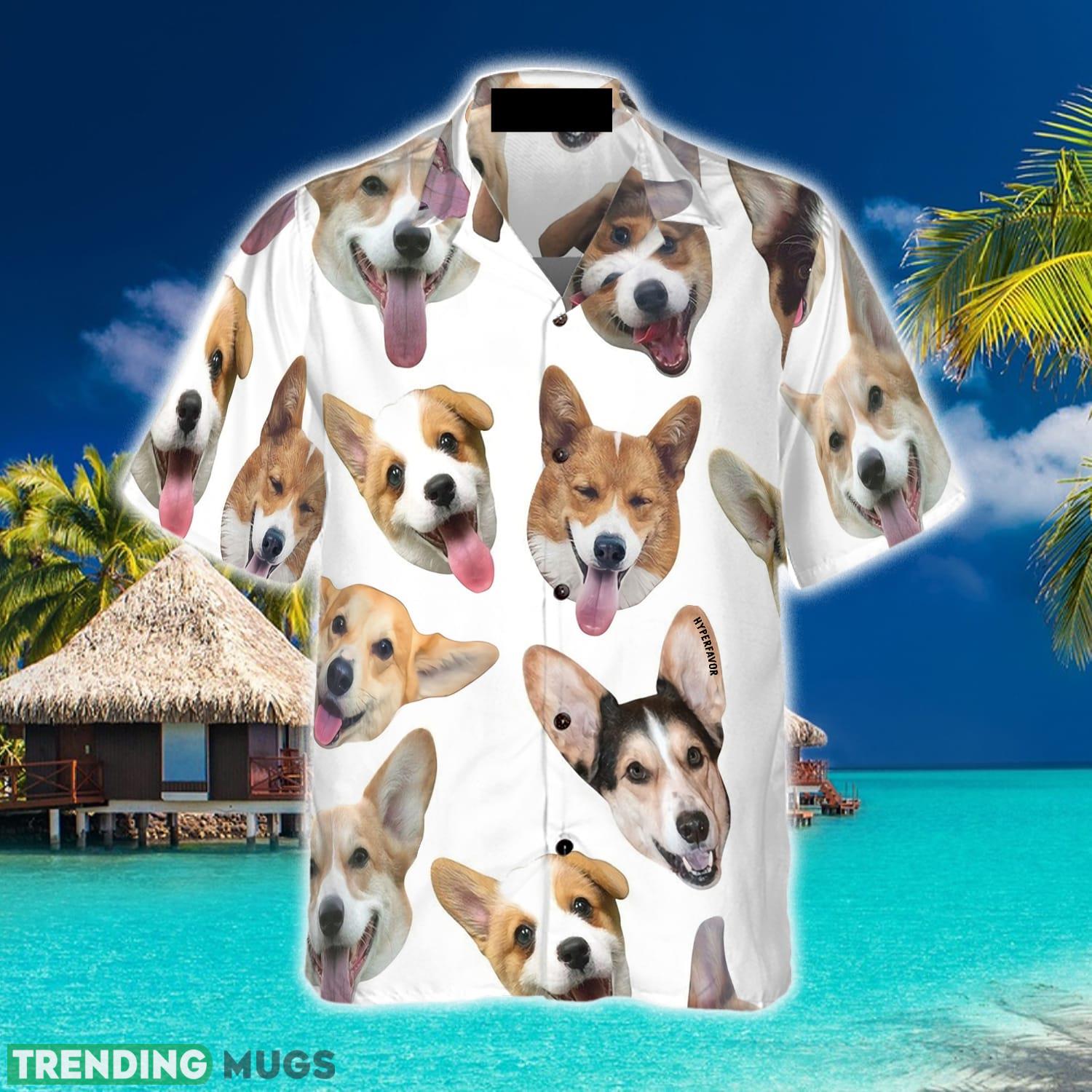 Cute Corgis' Smiling Faces Corgi Hawaiian Shirt Aloha Summer For Men And Women Gift Hawaiian Shirt Cute Corgis' Smiling Faces Corgi Hawaiian Shirt Aloha Summer For Men And Women Gift Hawaiian Shirt