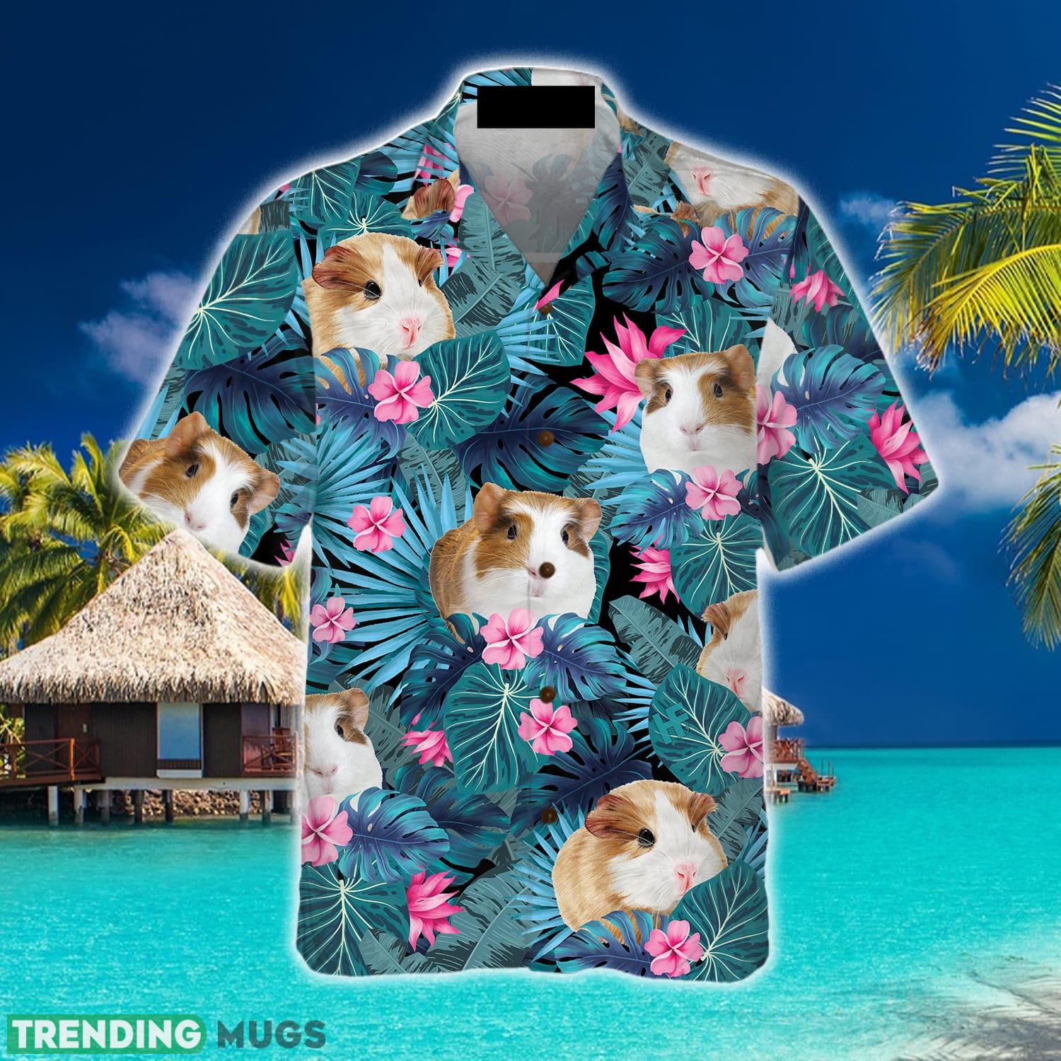 Cute Guinea Pig Tropical Pattern 3D Hawaiian Shirt Beach Summer For Men And Women Gift Hawaiian Shirt Cute Guinea Pig Tropical Pattern 3D Hawaiian Shirt Beach Summer For Men And Women Gift Hawaiian Shirt