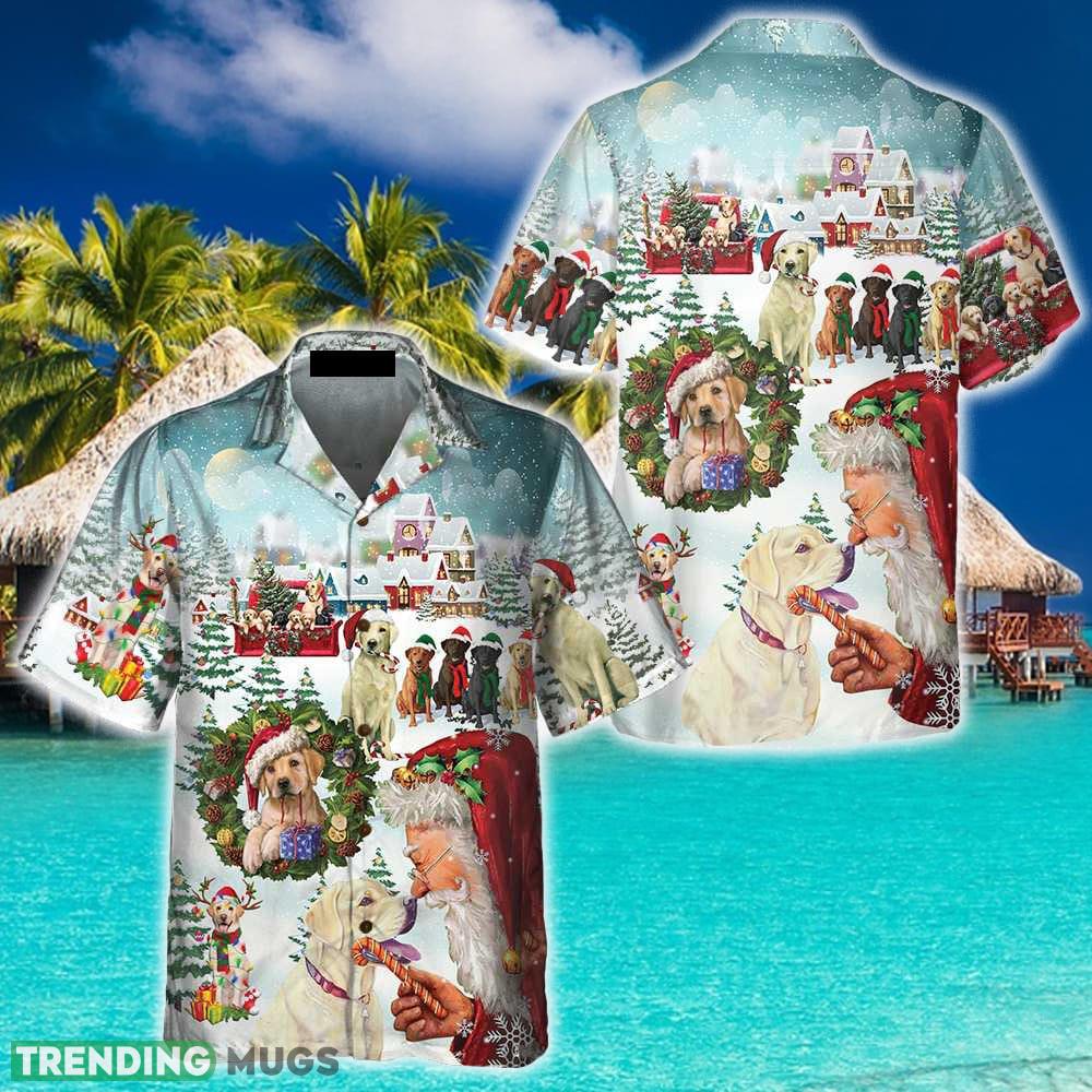 Cute Labrador Dogs Celebrate Christmas Hawaiian Shirt Summer Beach Gift For Men And Women - Cute Labrador Dogs Celebrate Christmas Hawaiian Shirt, Funny Labrador Shirt, Best Christmas Gift_1 Cute Labrador Dogs Celebrate Christmas Hawaiian Shirt Summer Beach Gift For Men And Women - Cute Labrador Dogs Celebrate Christmas Hawaiian Shirt, Funny Labrador Shirt, Best Christmas Gift_1