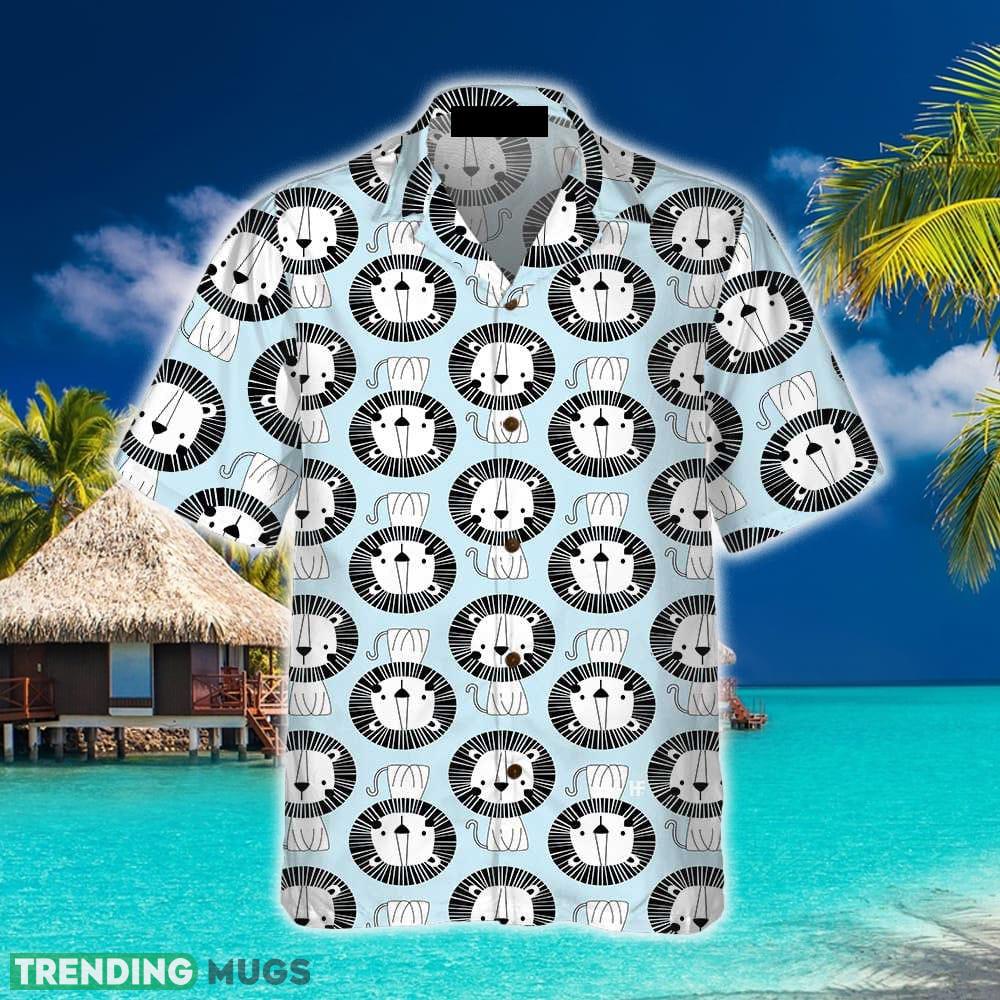 Cute Lion On Blue Hawaiian Shirt Summer Beach Gift For Men And Women Hawaiian Shirt Cute Lion On Blue Hawaiian Shirt Summer Beach Gift For Men And Women Hawaiian Shirt