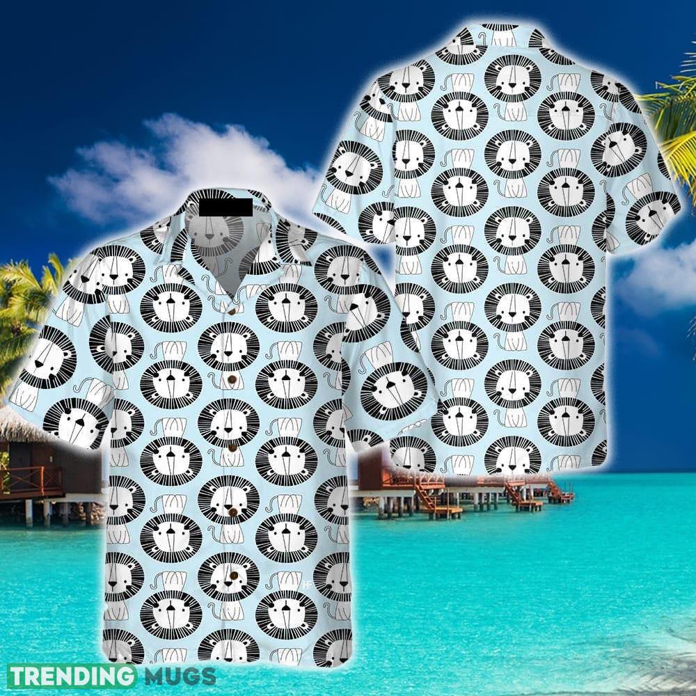 Cute Lion On Blue Hawaiian Shirt Summer Beach Gift For Men And Women - Cute Lion On Blue Hawaiian Shirt, Button Up Lion Shirt For Men & Women, Lion Hawaiian Shirt Lion Gift Idea_1 Cute Lion On Blue Hawaiian Shirt Summer Beach Gift For Men And Women - Cute Lion On Blue Hawaiian Shirt, Button Up Lion Shirt For Men & Women, Lion Hawaiian Shirt Lion Gift Idea_1