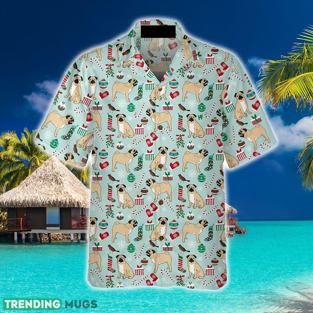 Cute Pug Xmas Holiday 3D Hawaiian Shirt Beach Summer For Men And Women Gift Hawaiian Shirt Cute Pug Xmas Holiday 3D Hawaiian Shirt Beach Summer For Men And Women Gift Hawaiian Shirt