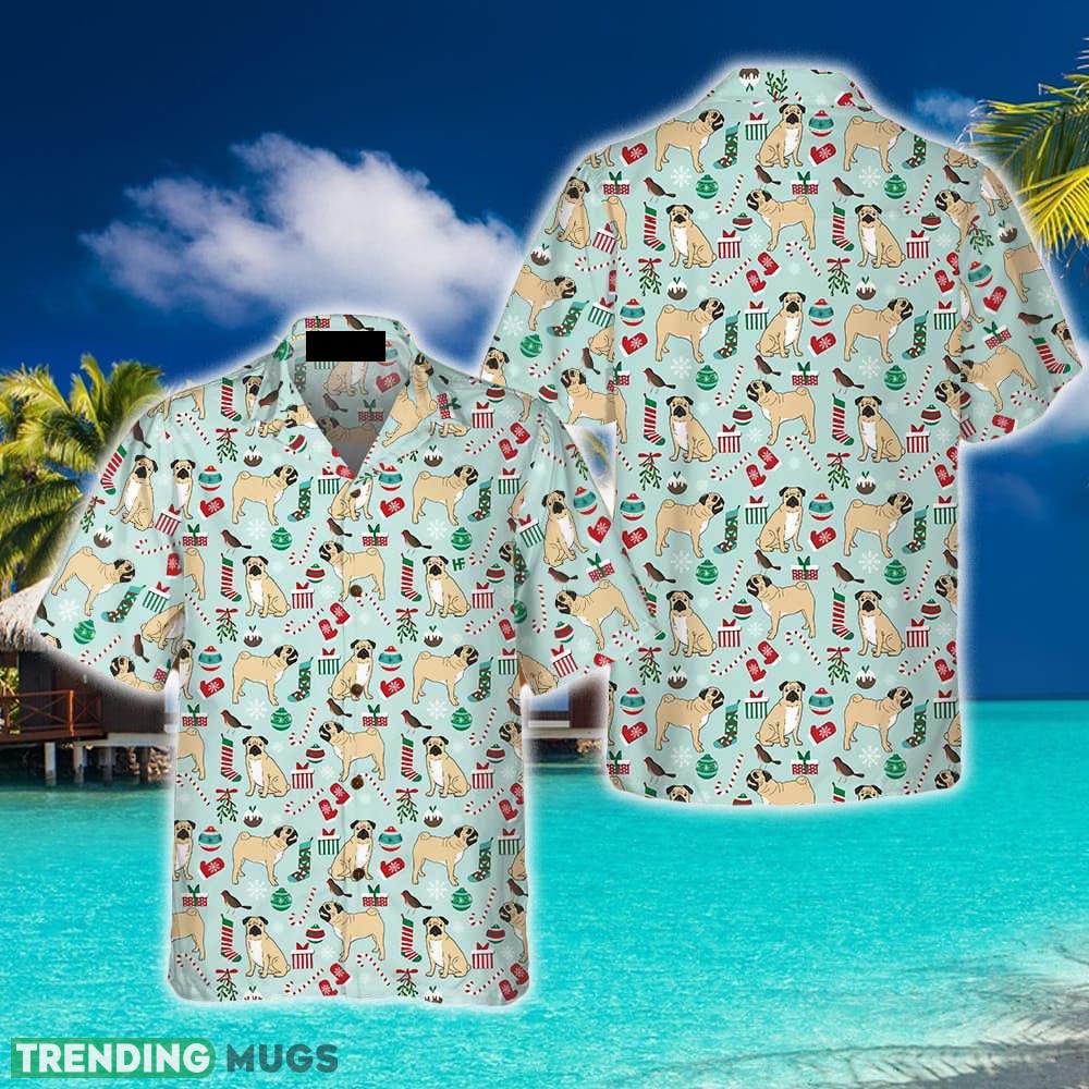 Cute Pug Xmas Holiday 3D Hawaiian Shirt Beach Summer For Men And Women Gift Hawaiian Shirt Cute Pug Xmas Holiday 3D Hawaiian Shirt Beach Summer For Men And Women Gift Hawaiian Shirt