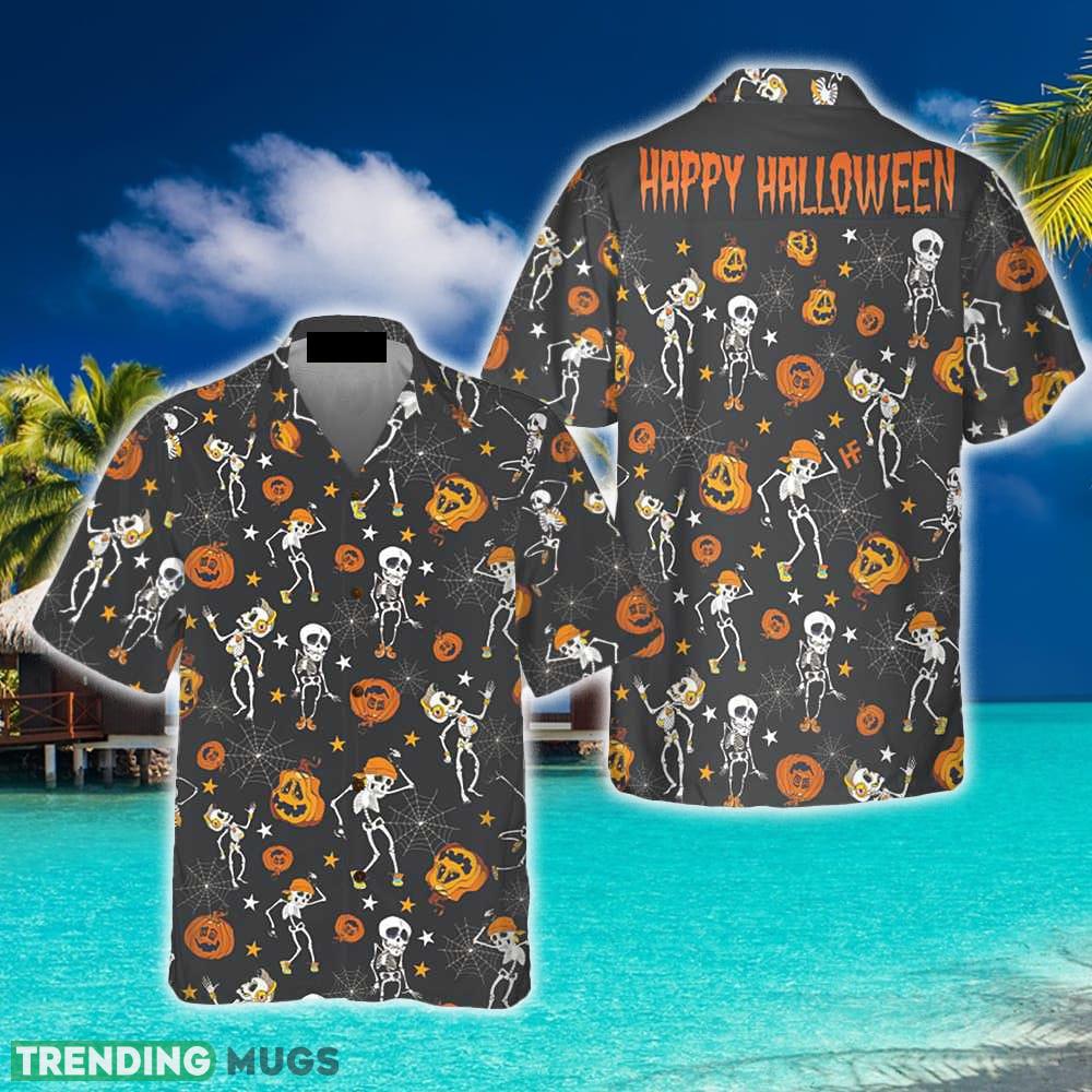 Dancing Skeletons Happy Halloween Hawaiian Shirt Aloha Summer For Men And Women Gift - Dancing Skeletons Happy Halloween Hawaiian Shirt, Funny Halloween Shirt, Best Gift For Halloween_3