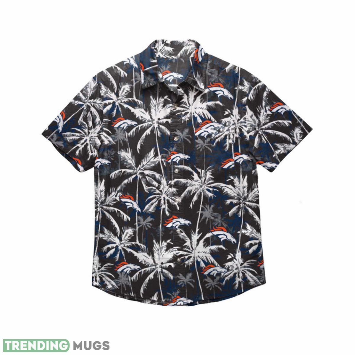 Denver Broncos NFL Black Floral Button Up Shirt Product Photo 1