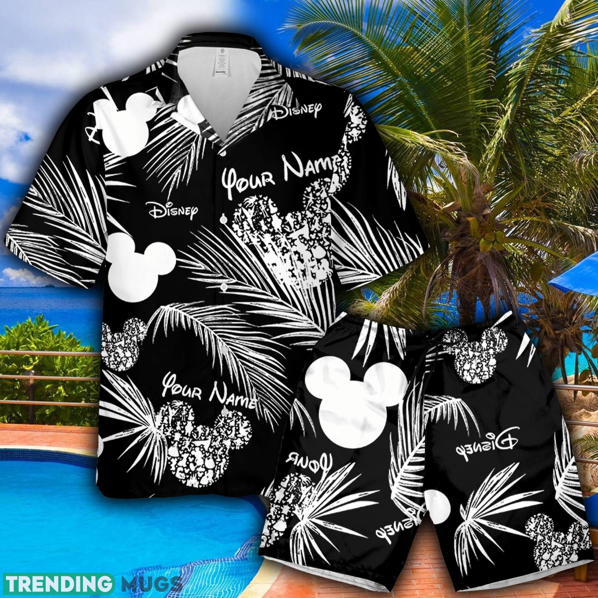 Disney Logo Mickey Mouse Black Hawaiian Shirt And Short Palm Leaves Custom Name Summer Gift For Men And Women - Disney Logo Mickey Mouse Black Hawaiian Shirt Palm Leaves Custom Name Summer Beach Gift For Men And Women Disney Logo Mickey Mouse Black Hawaiian Shirt And Short Palm Leaves Custom Name Summer Gift For Men And Women - Disney Logo Mickey Mouse Black Hawaiian Shirt Palm Leaves Custom Name Summer Beach Gift For Men And Women