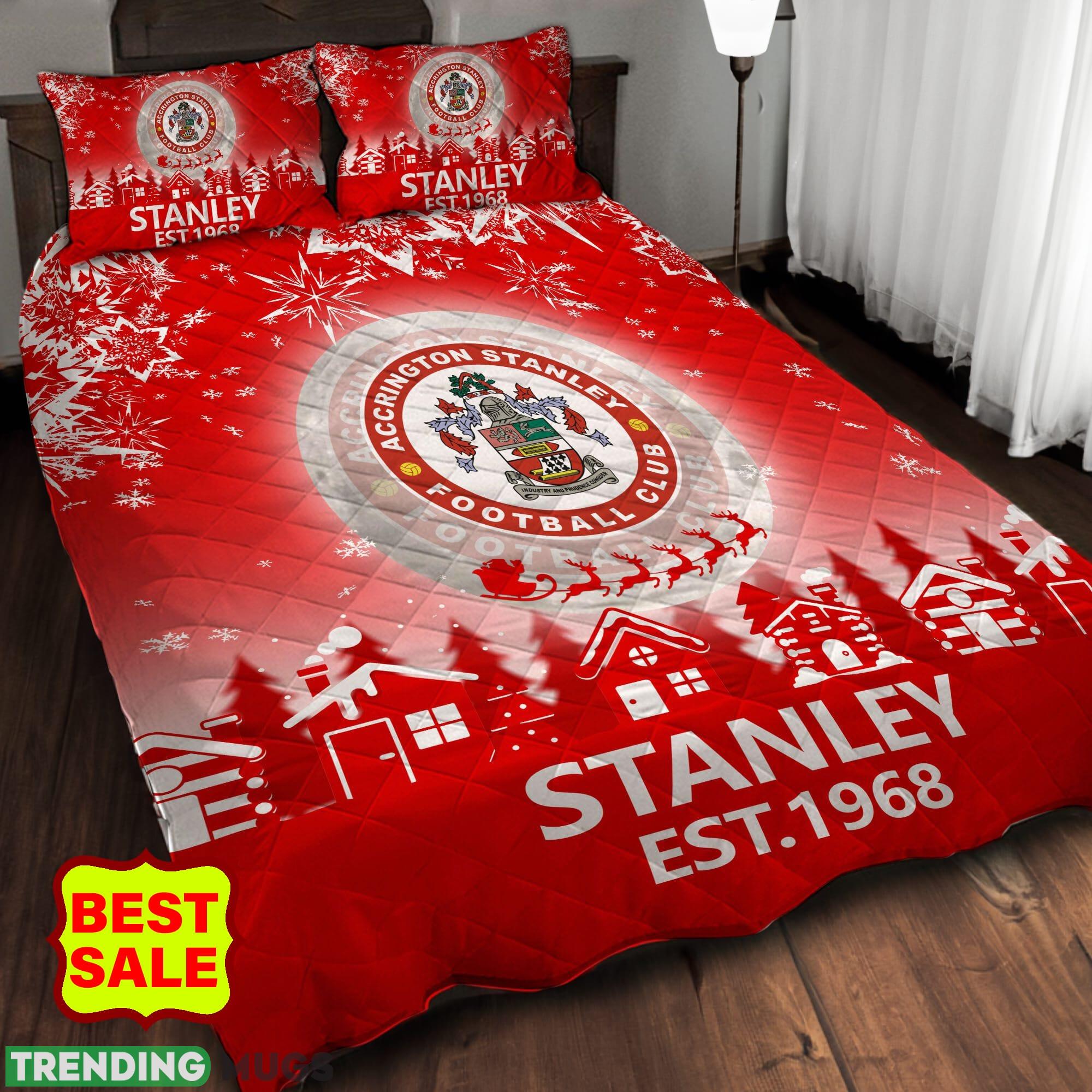 EFL Accrington Stanley Big Logo Christmas Quilt Sets Full Size King Queen Twin Quilt Set EFL Accrington Stanley Big Logo Christmas Quilt Sets Full Size King Queen Twin Quilt Set