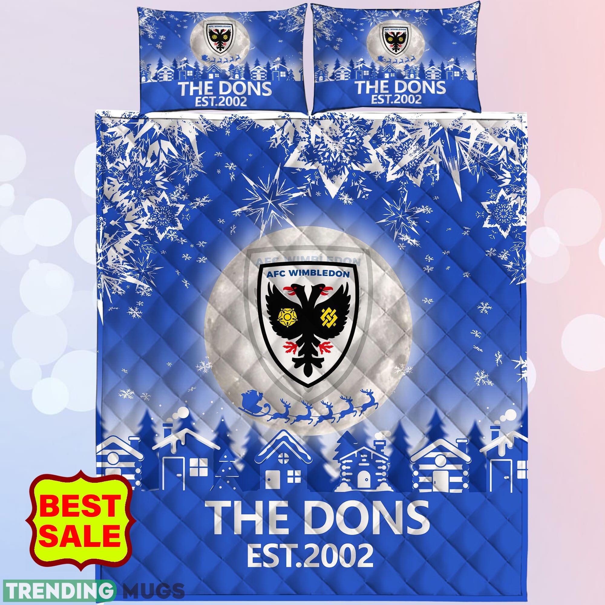 EFL AFC Wimbledon Big Logo Christmas Quilt Sets Blue Full Size King Queen Twin Quilt Set EFL AFC Wimbledon Big Logo Christmas Quilt Sets Blue Full Size King Queen Twin Quilt Set