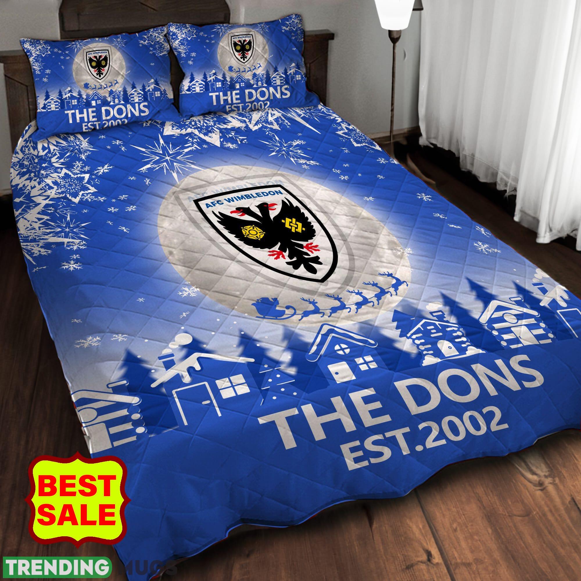EFL AFC Wimbledon Big Logo Christmas Quilt Sets Blue Full Size King Queen Twin Quilt Set EFL AFC Wimbledon Big Logo Christmas Quilt Sets Blue Full Size King Queen Twin Quilt Set