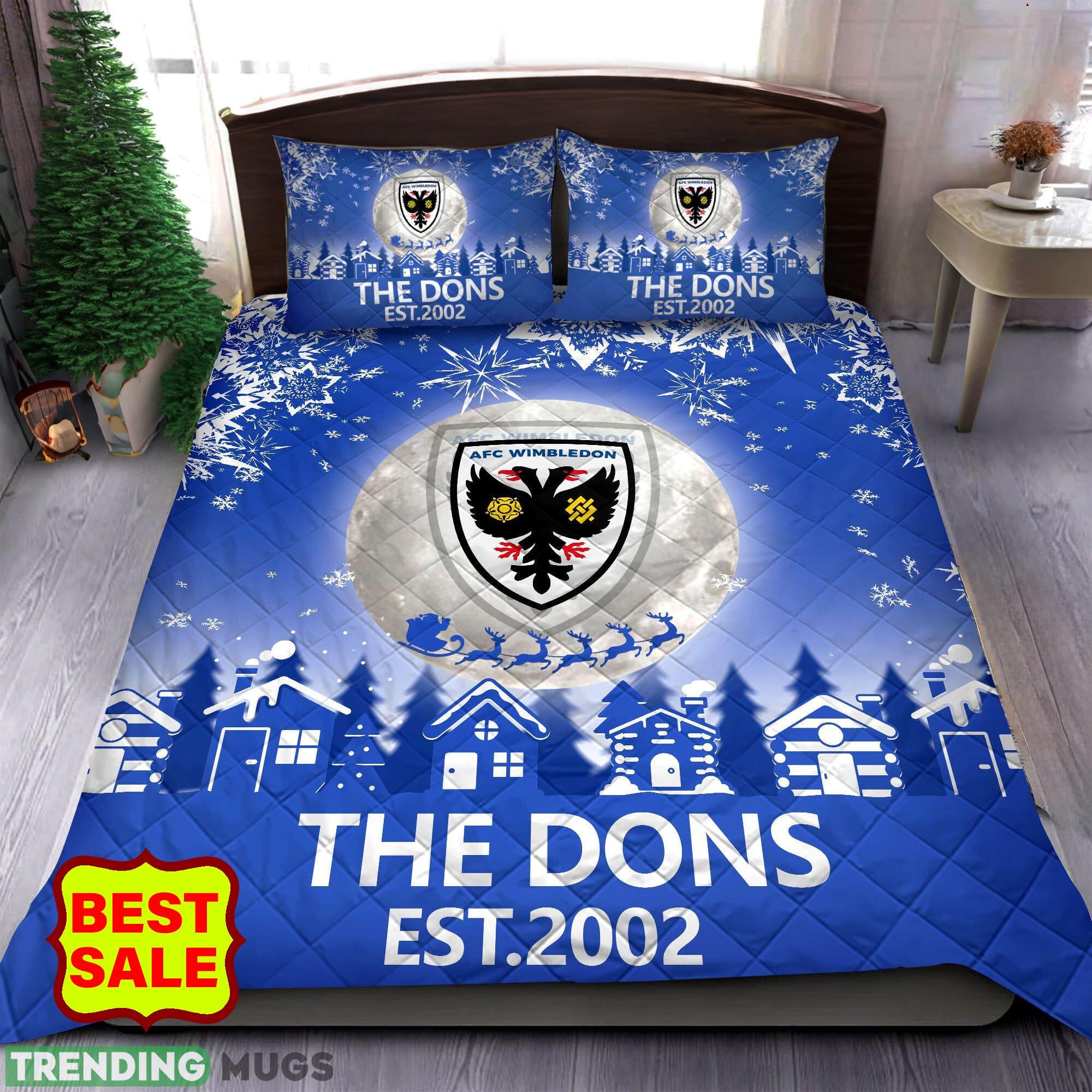 EFL AFC Wimbledon Big Logo Christmas Quilt Sets Blue Full Size King Queen Twin - EFL AFC Wimbledon Quilt Set_1 EFL AFC Wimbledon Big Logo Christmas Quilt Sets Blue Full Size King Queen Twin - EFL AFC Wimbledon Quilt Set_1