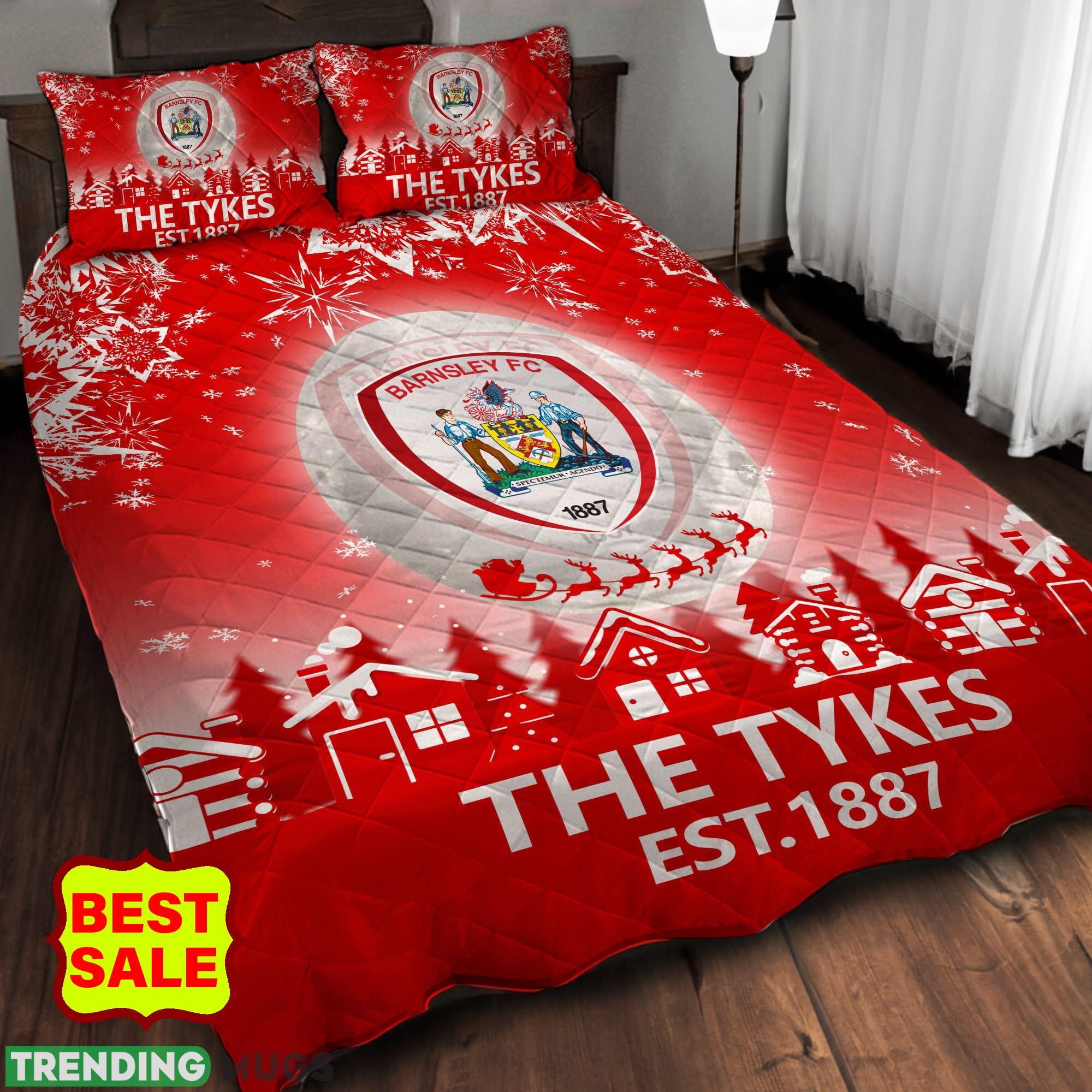 EFL Barnsley FC Big Logo Christmas Quilt Sets Full Size King Queen Twin Quilt Set EFL Barnsley FC Big Logo Christmas Quilt Sets Full Size King Queen Twin Quilt Set