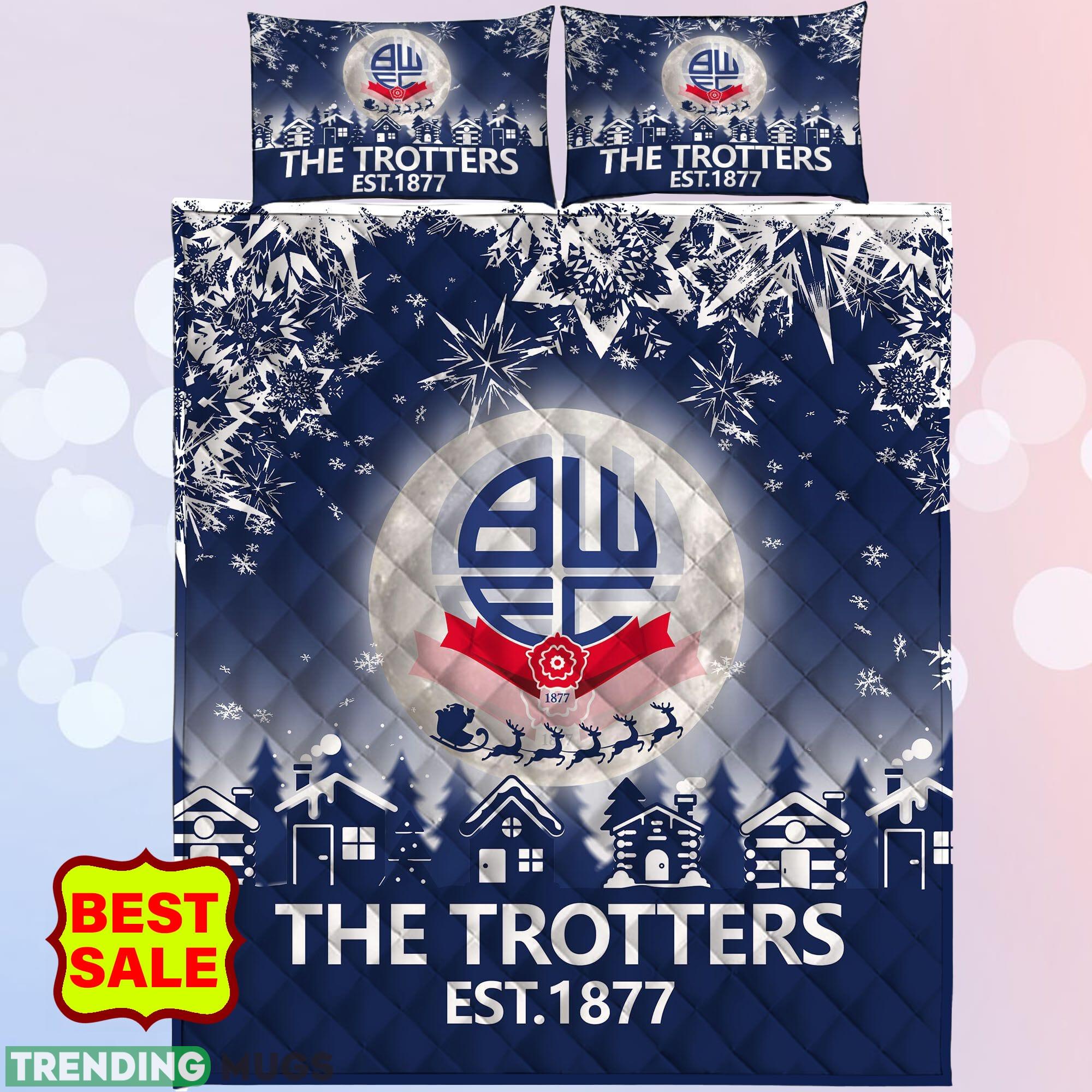 EFL Bolton Wanderers Big Logo Christmas Quilt Sets Full Size King Queen Twin Quilt Set EFL Bolton Wanderers Big Logo Christmas Quilt Sets Full Size King Queen Twin Quilt Set