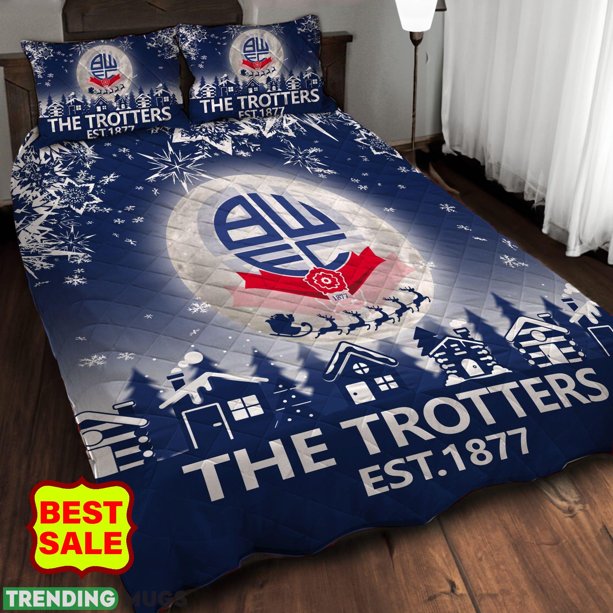 EFL Bolton Wanderers Big Logo Christmas Quilt Sets Full Size King Queen Twin Quilt Set EFL Bolton Wanderers Big Logo Christmas Quilt Sets Full Size King Queen Twin Quilt Set
