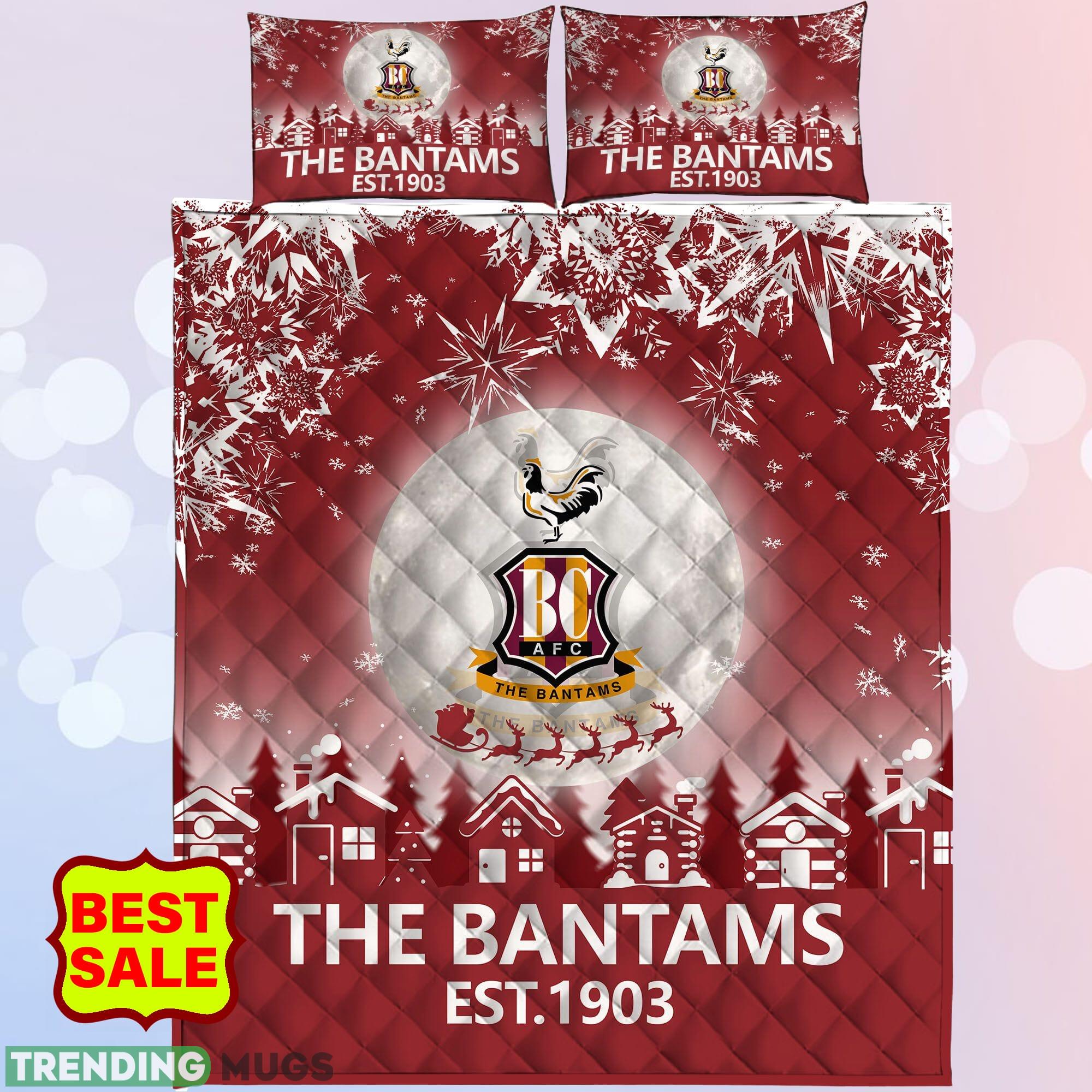 EFL Bradford City Big Logo Christmas Quilt Sets Full Size King Queen Twin Quilt Set EFL Bradford City Big Logo Christmas Quilt Sets Full Size King Queen Twin Quilt Set