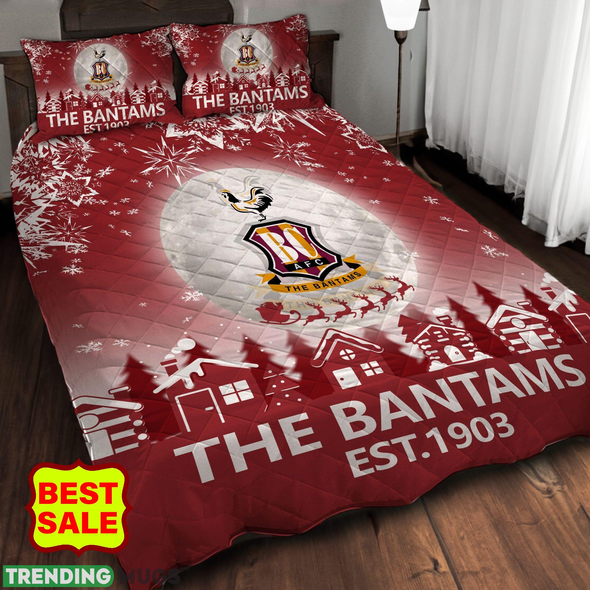 EFL Bradford City Big Logo Christmas Quilt Sets Full Size King Queen Twin Quilt Set EFL Bradford City Big Logo Christmas Quilt Sets Full Size King Queen Twin Quilt Set