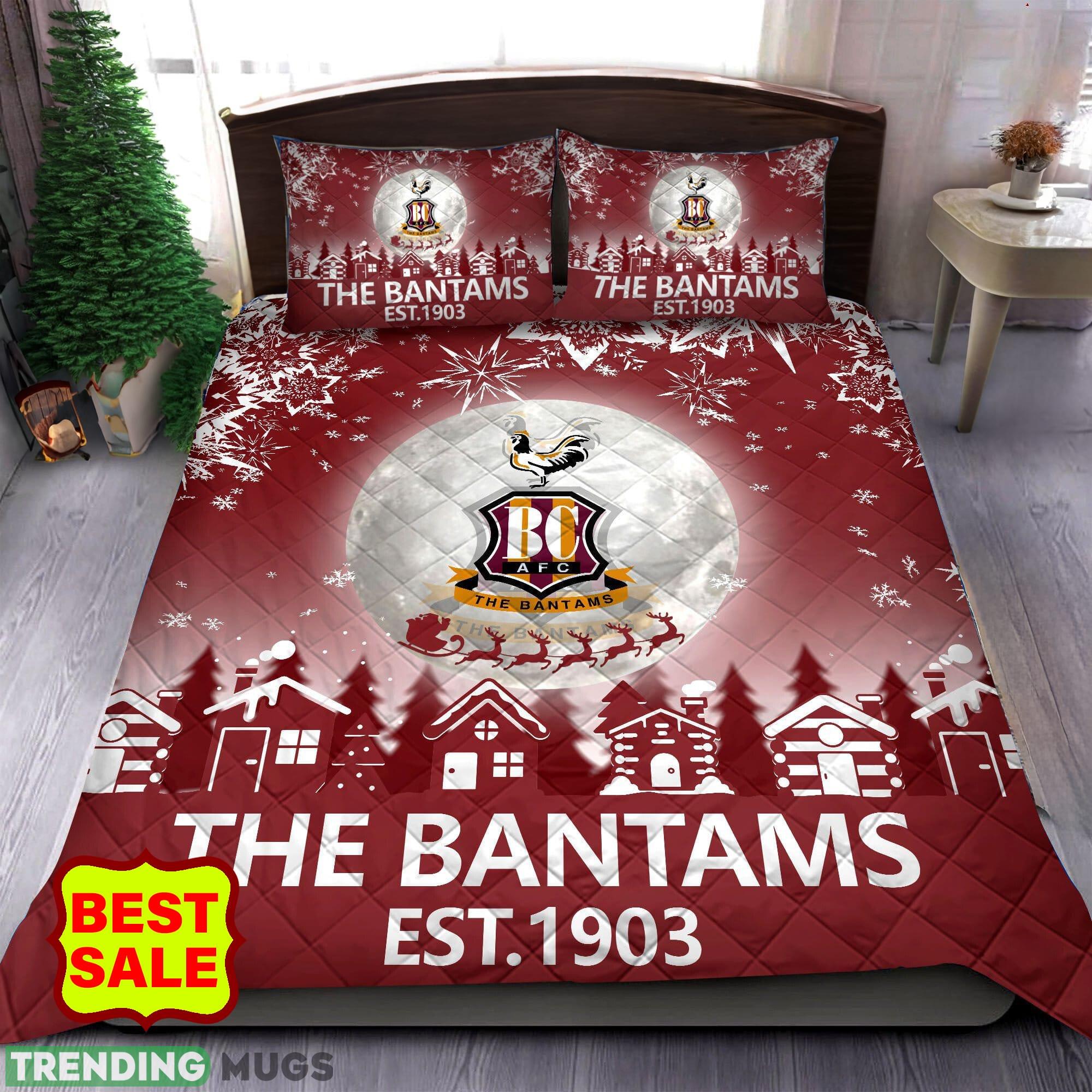 EFL Bradford City Big Logo Christmas Quilt Sets Full Size King Queen Twin - EFL Bradford City Quilt Set_1 EFL Bradford City Big Logo Christmas Quilt Sets Full Size King Queen Twin - EFL Bradford City Quilt Set_1