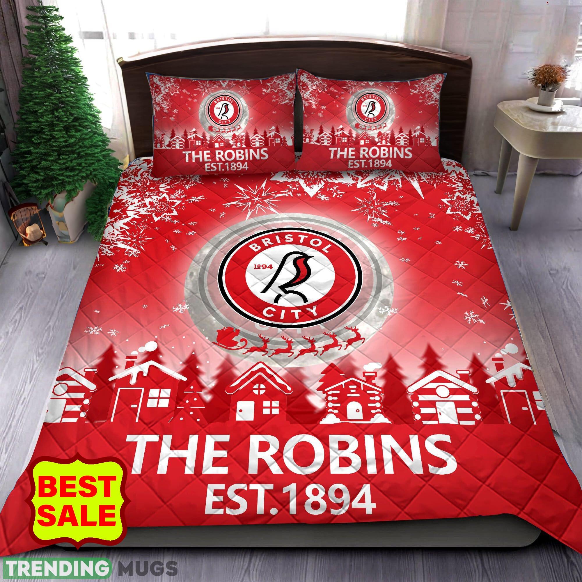 EFL Bristol City Big Logo Christmas Quilt Sets Full Size King Queen Twin - EFL Bristol City Quilt Set_1 EFL Bristol City Big Logo Christmas Quilt Sets Full Size King Queen Twin - EFL Bristol City Quilt Set_1